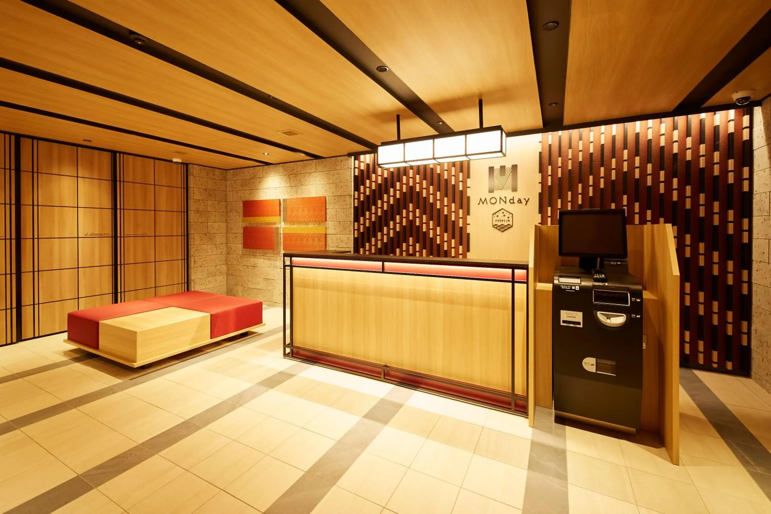 Lobby or reception, Bed in MONday Apart Premium 日本橋 Lobby or reception, Bed in MONday Apart Premium 日本橋