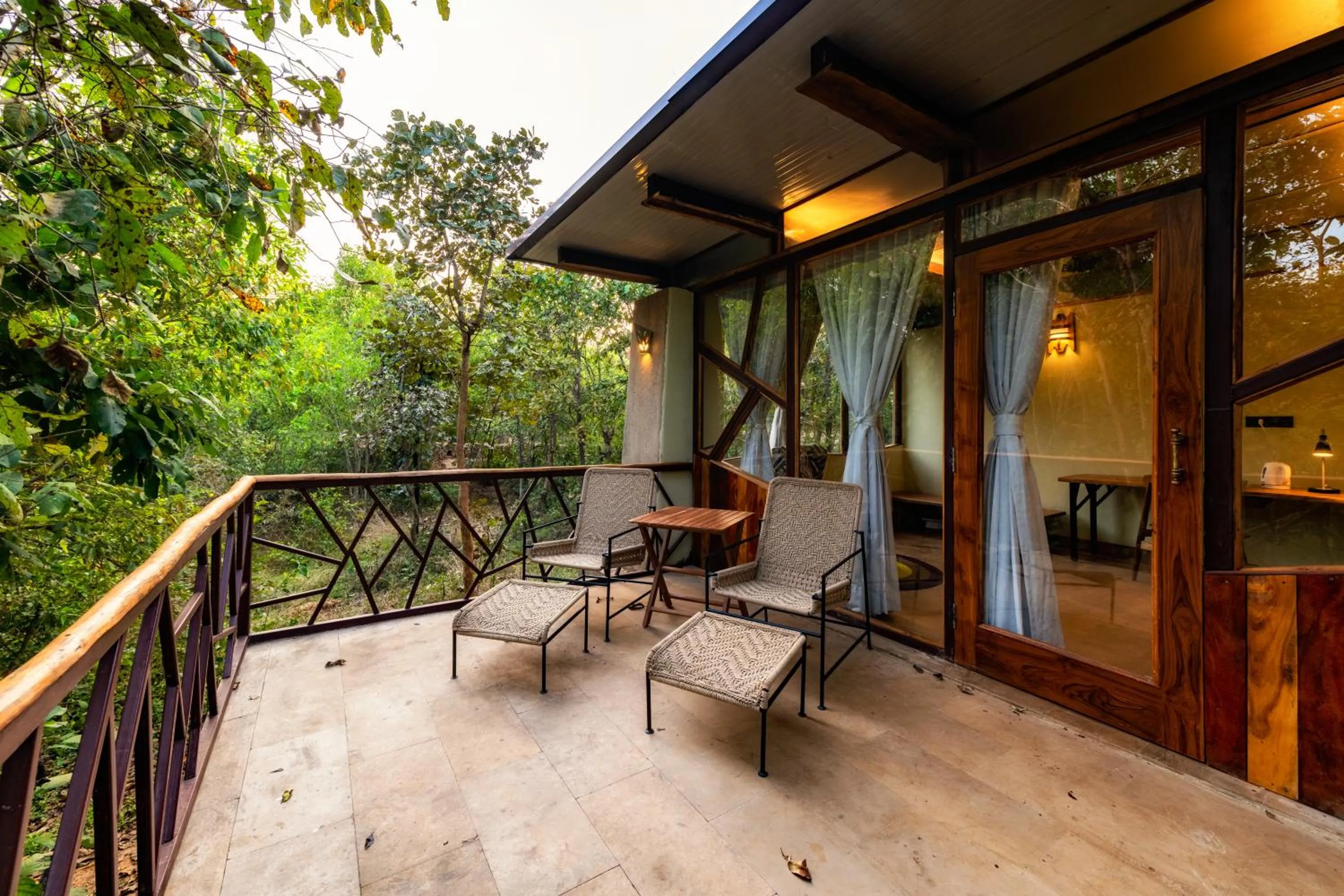 Balcony/Terrace in Kanha Jungle Camp