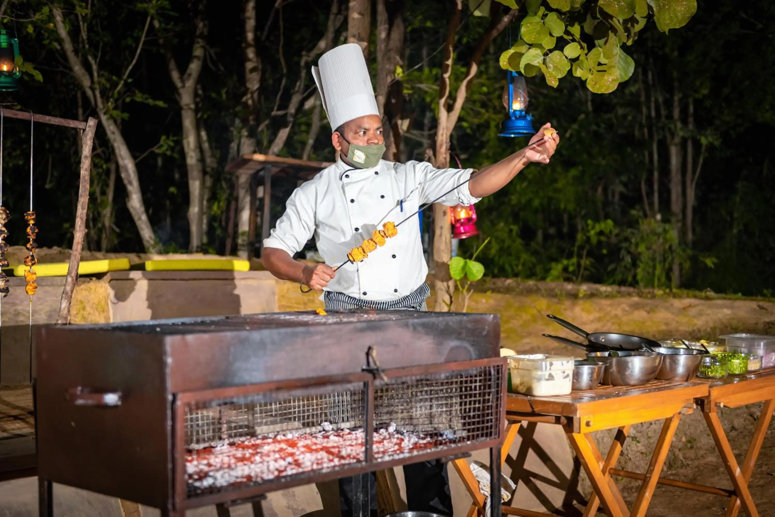 BBQ facilities in Kanha Jungle Camp