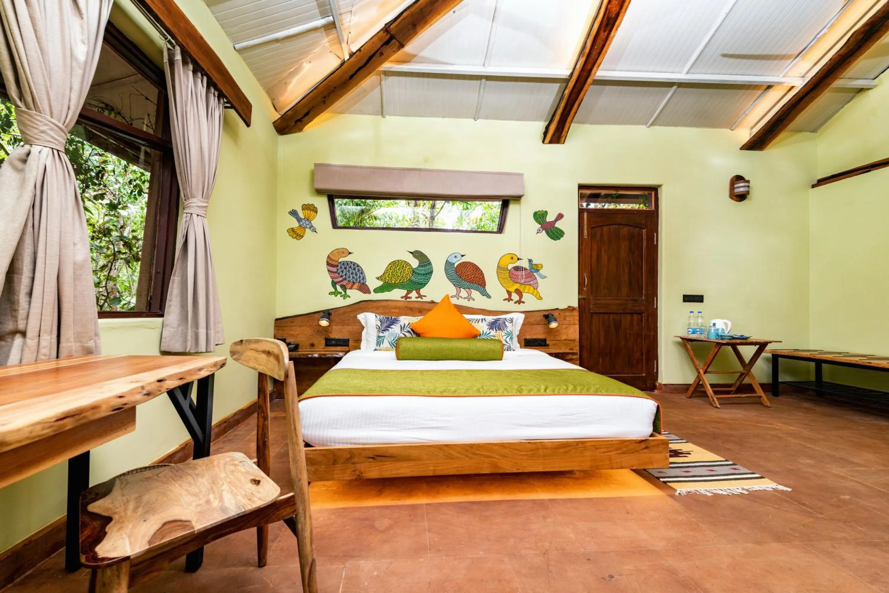 Bed in Kanha Jungle Camp