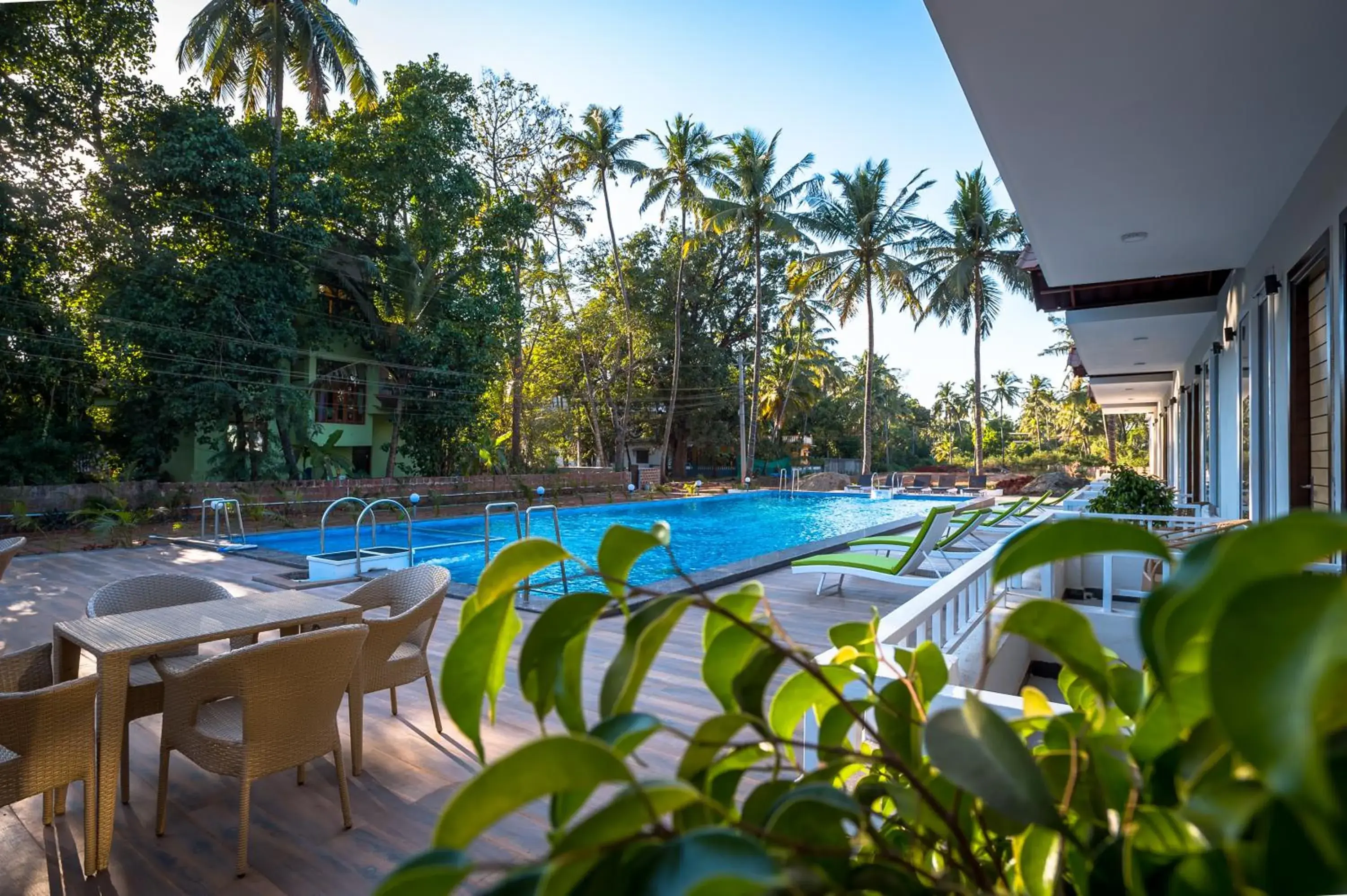 Pool view in Golden Sands Resort, Morjim Pool view in Golden Sands Resort, Morjim