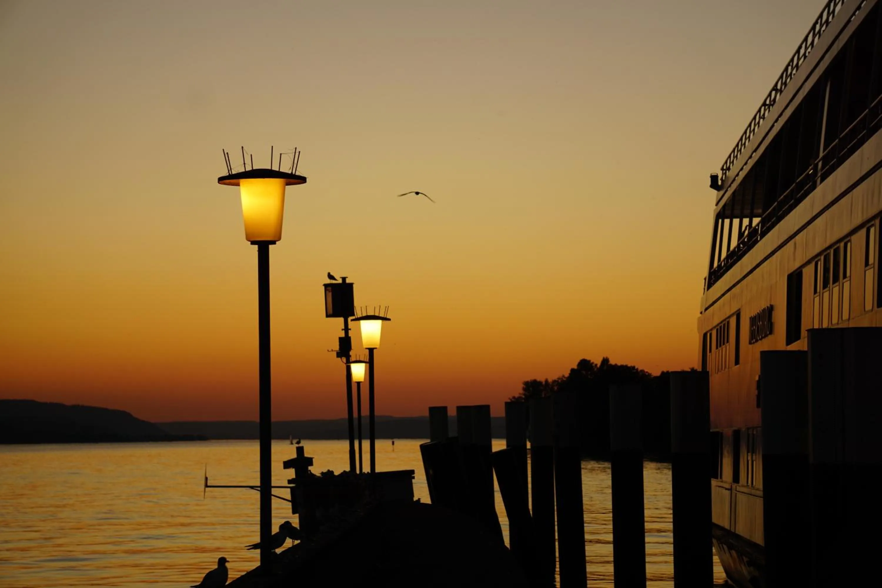 Sunset in Hotel-Restaurant Alpha