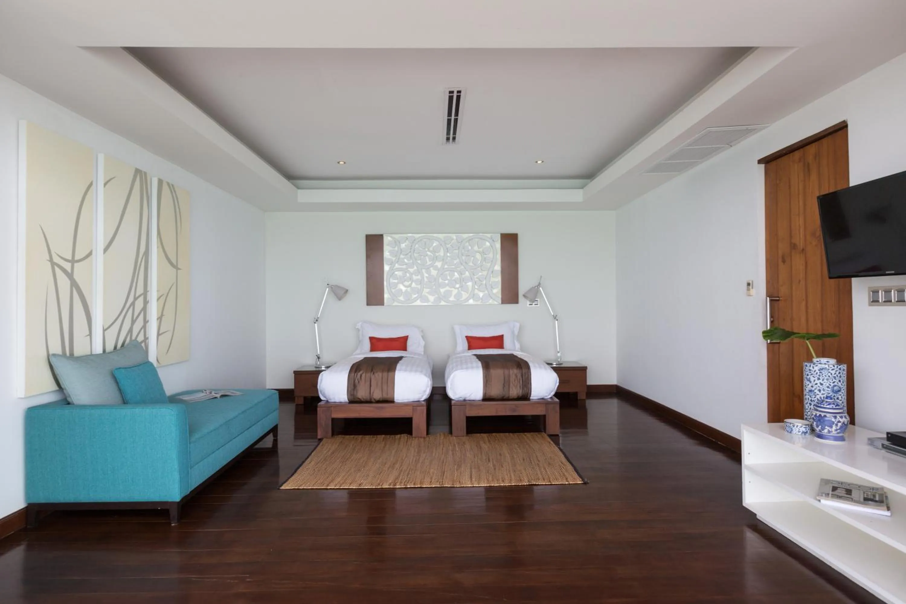 Bedroom, Bed in Villa Samayra - An Oceanfront Pool Villa, Koh Samui