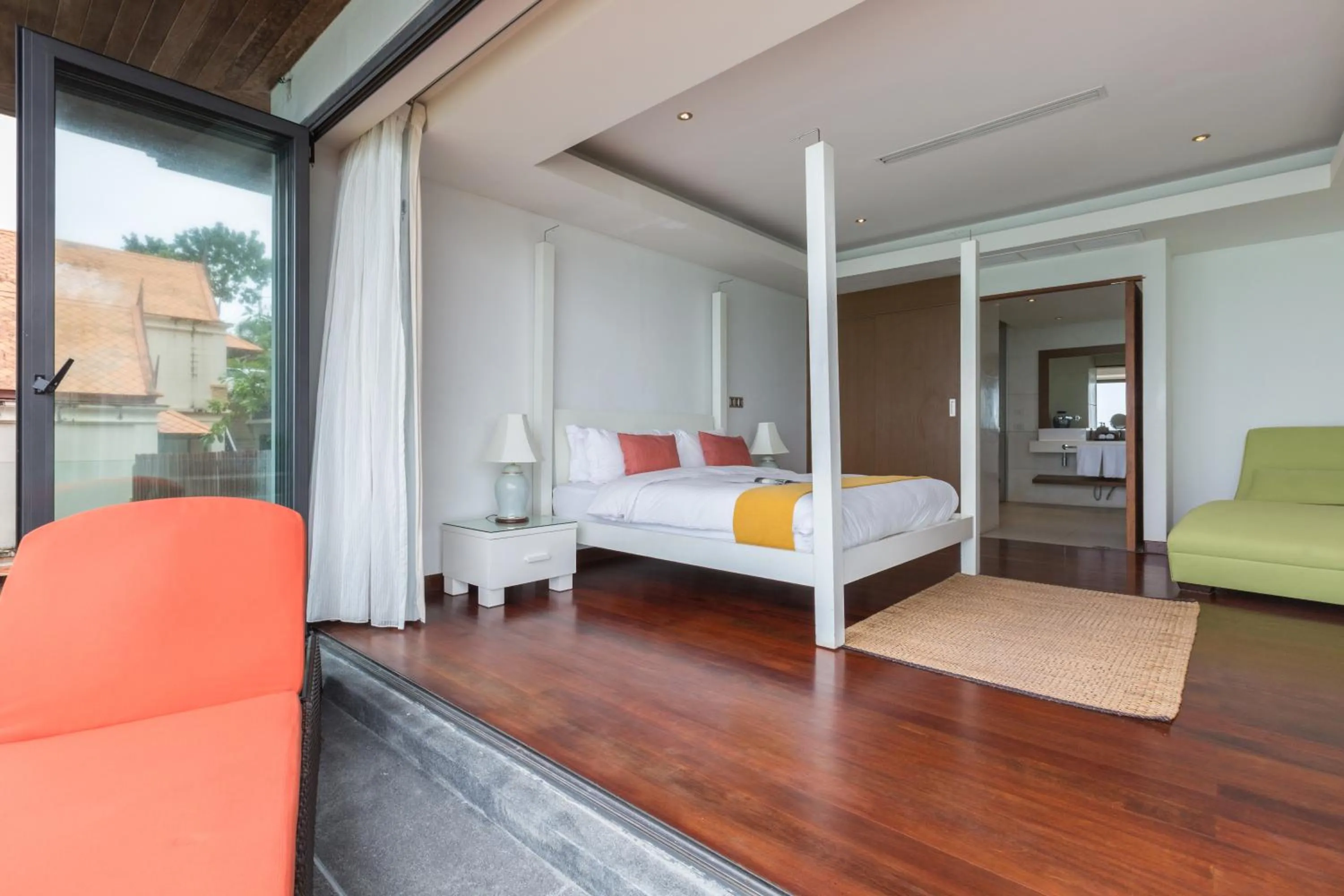 Bed in Villa Samayra - An Oceanfront Pool Villa, Koh Samui