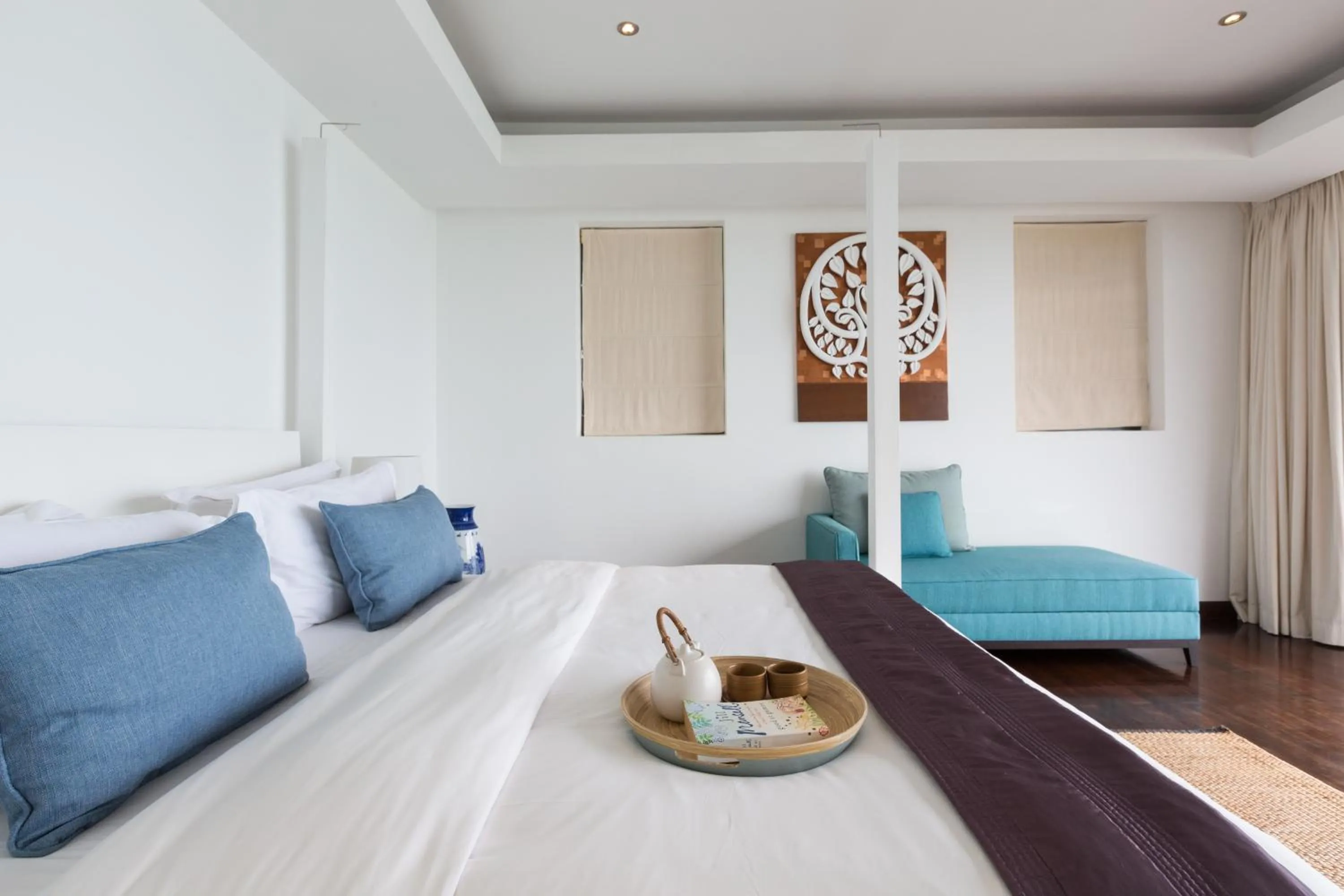 Bed in Villa Samayra - An Oceanfront Pool Villa, Koh Samui