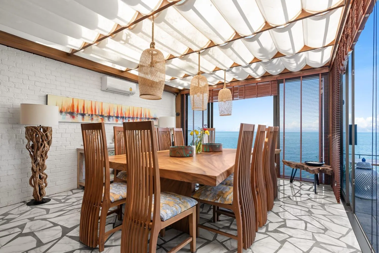 Dining area in Villa Samayra - An Oceanfront Pool Villa, Koh Samui