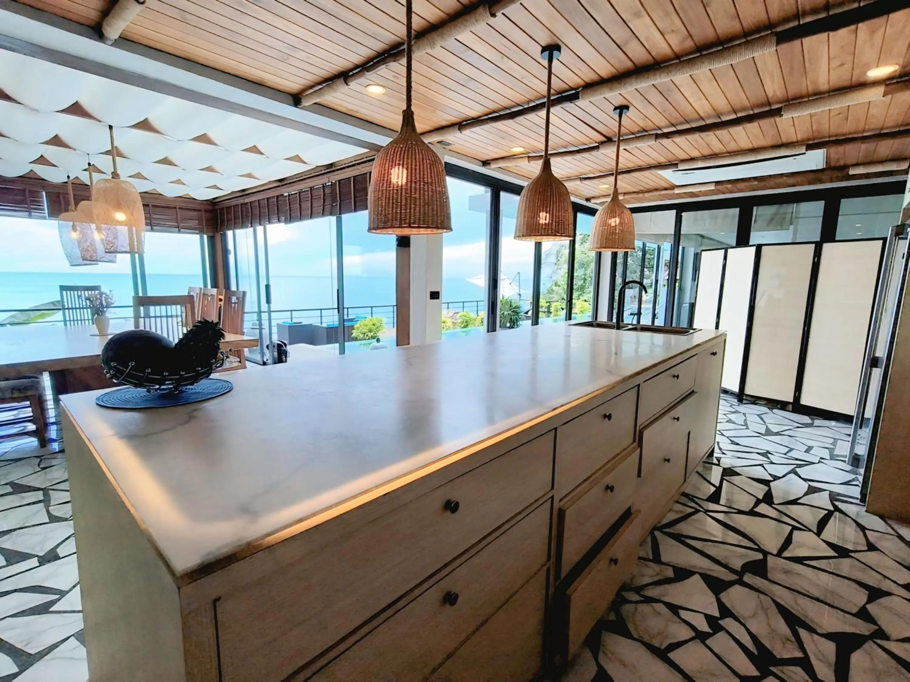 kitchen in Villa Samayra - An Oceanfront Pool Villa, Koh Samui