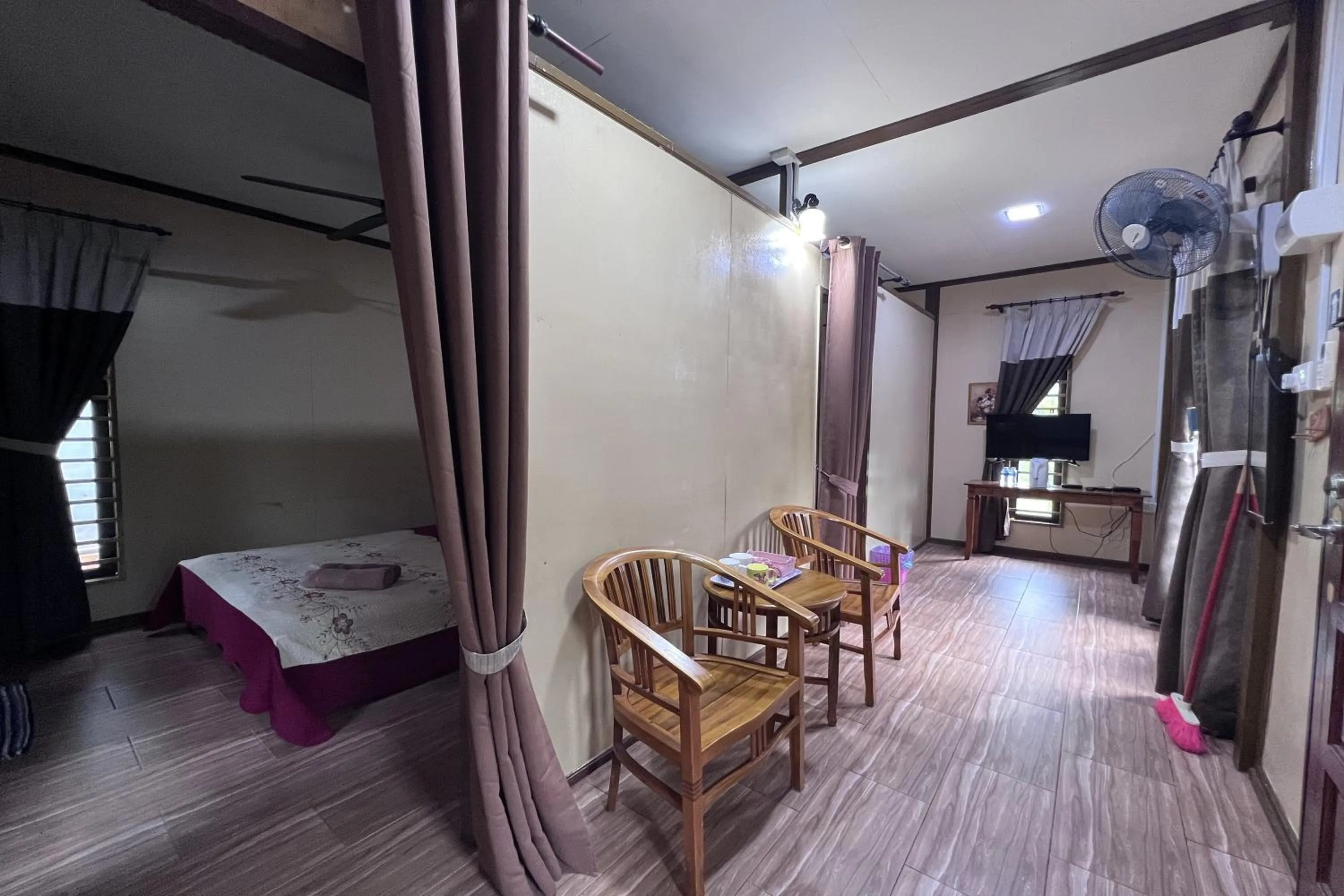 Bedroom, Bed in Nurbayu Chalet, Kemaman