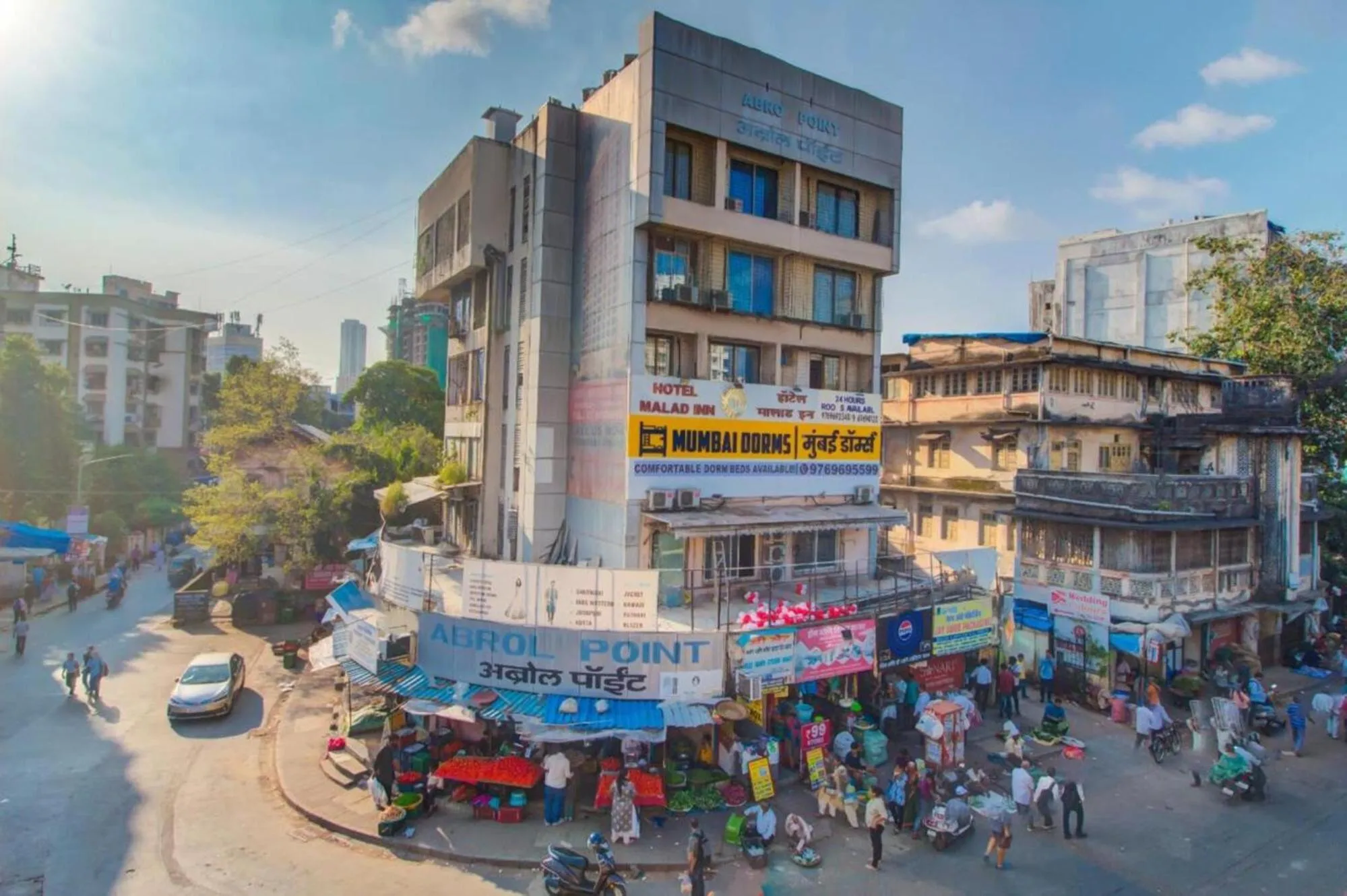 Facade/entrance in Hotel Malad Inn opposite Malad Railway Station