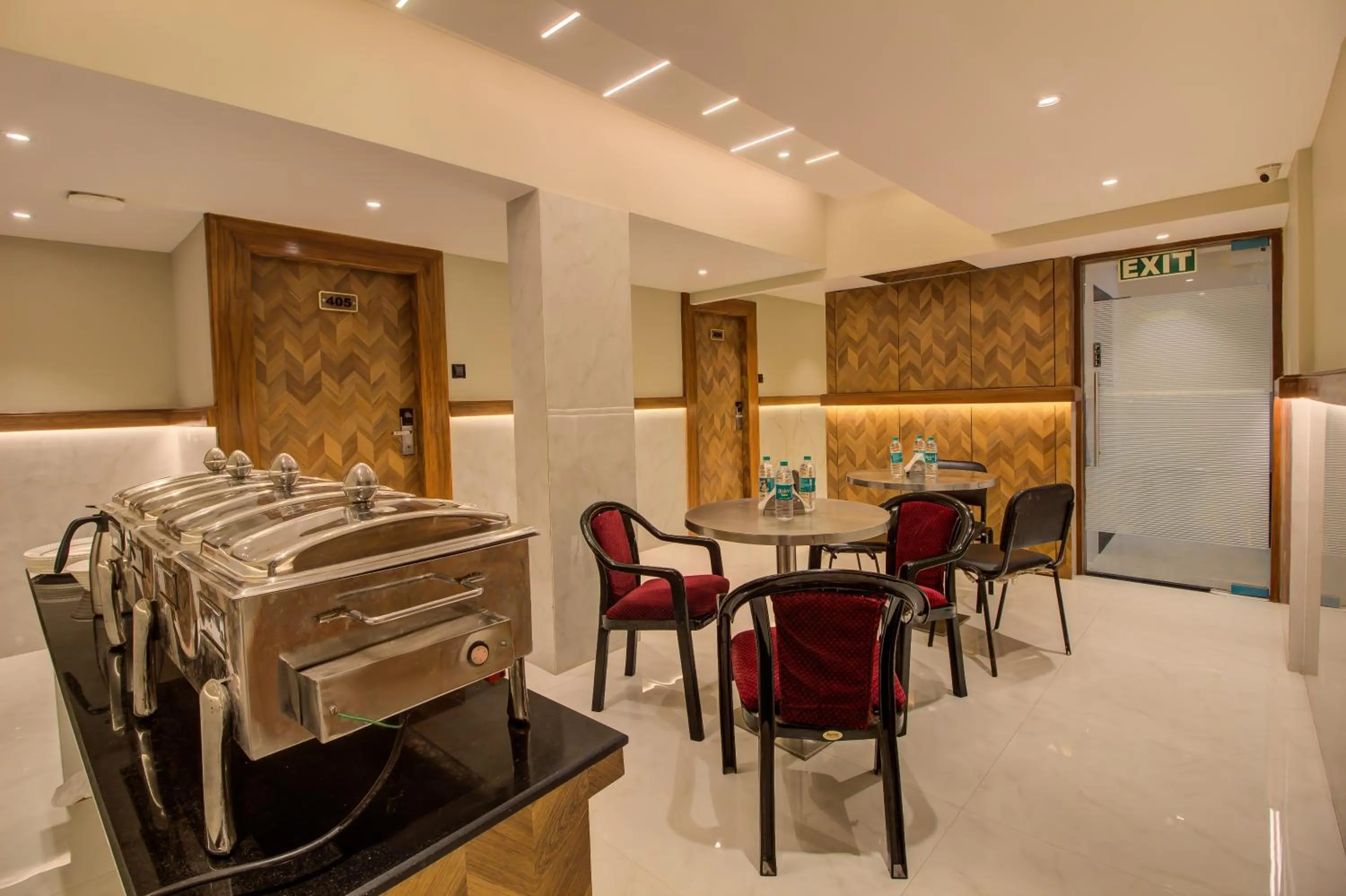 Dining area in Hotel Malad Inn opposite Malad Railway Station