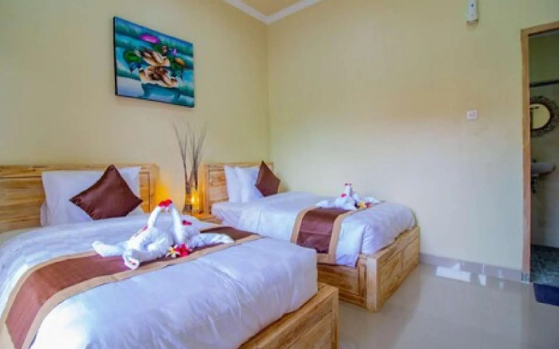 Bed in Unicorn Bungalow