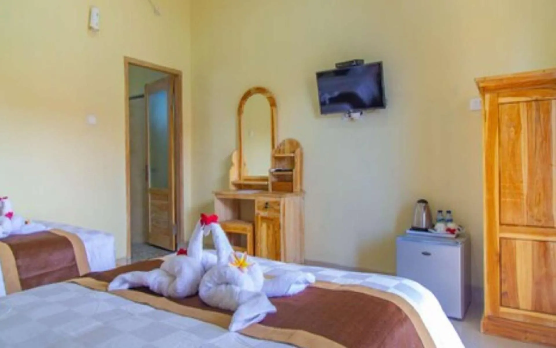 Bed in Unicorn Bungalow