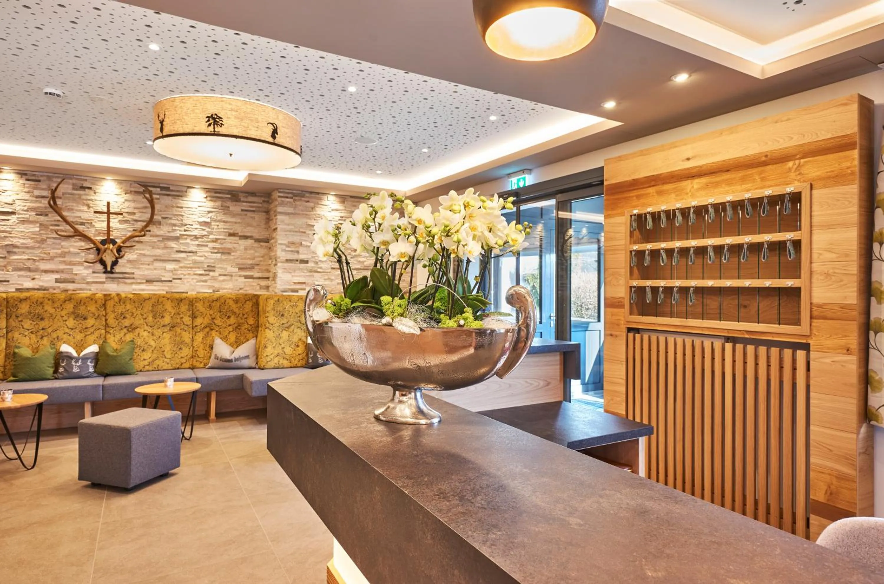 Lobby or reception in Ferienhotel Hubertus