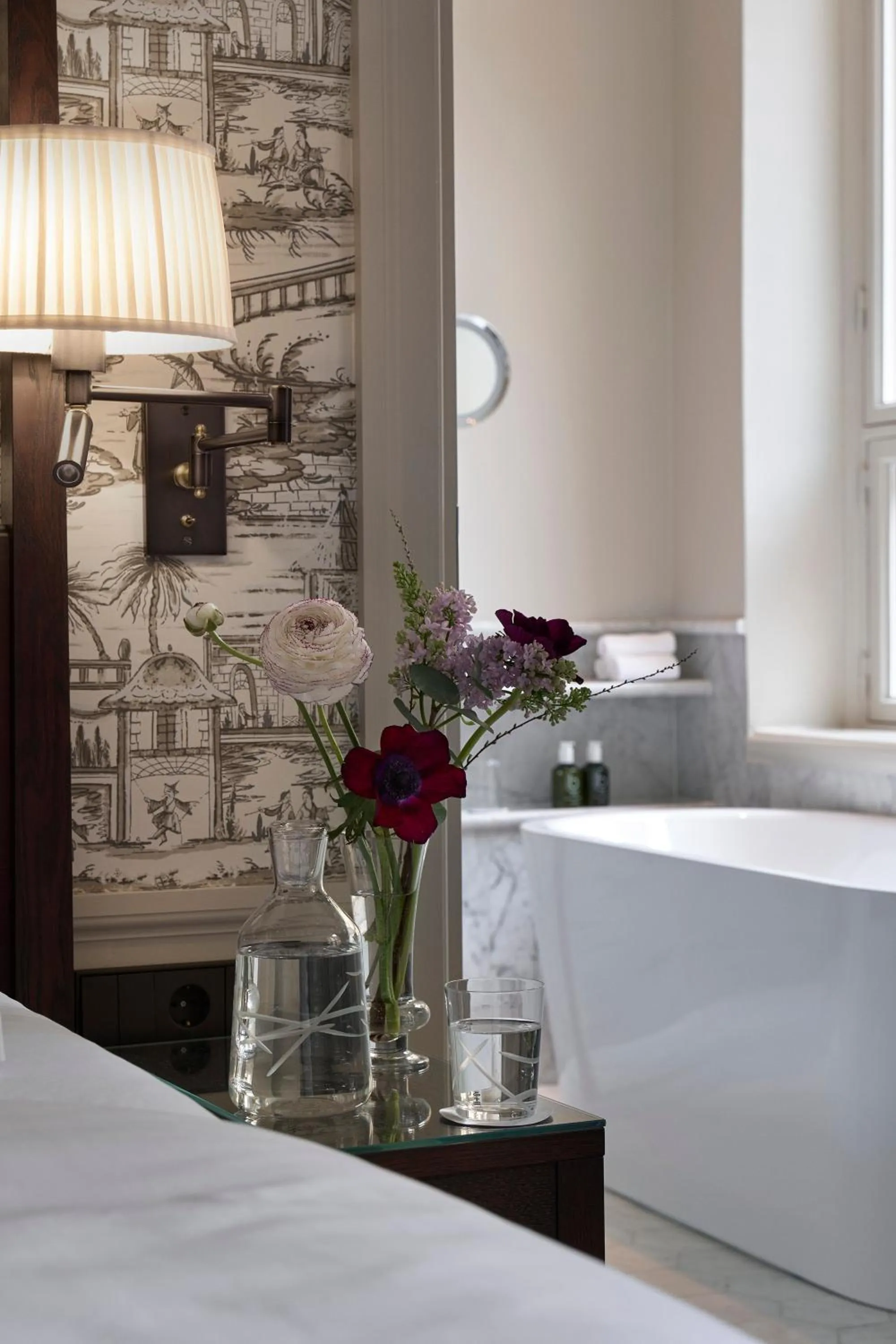 Bathroom, Bed in Villa Dagmar