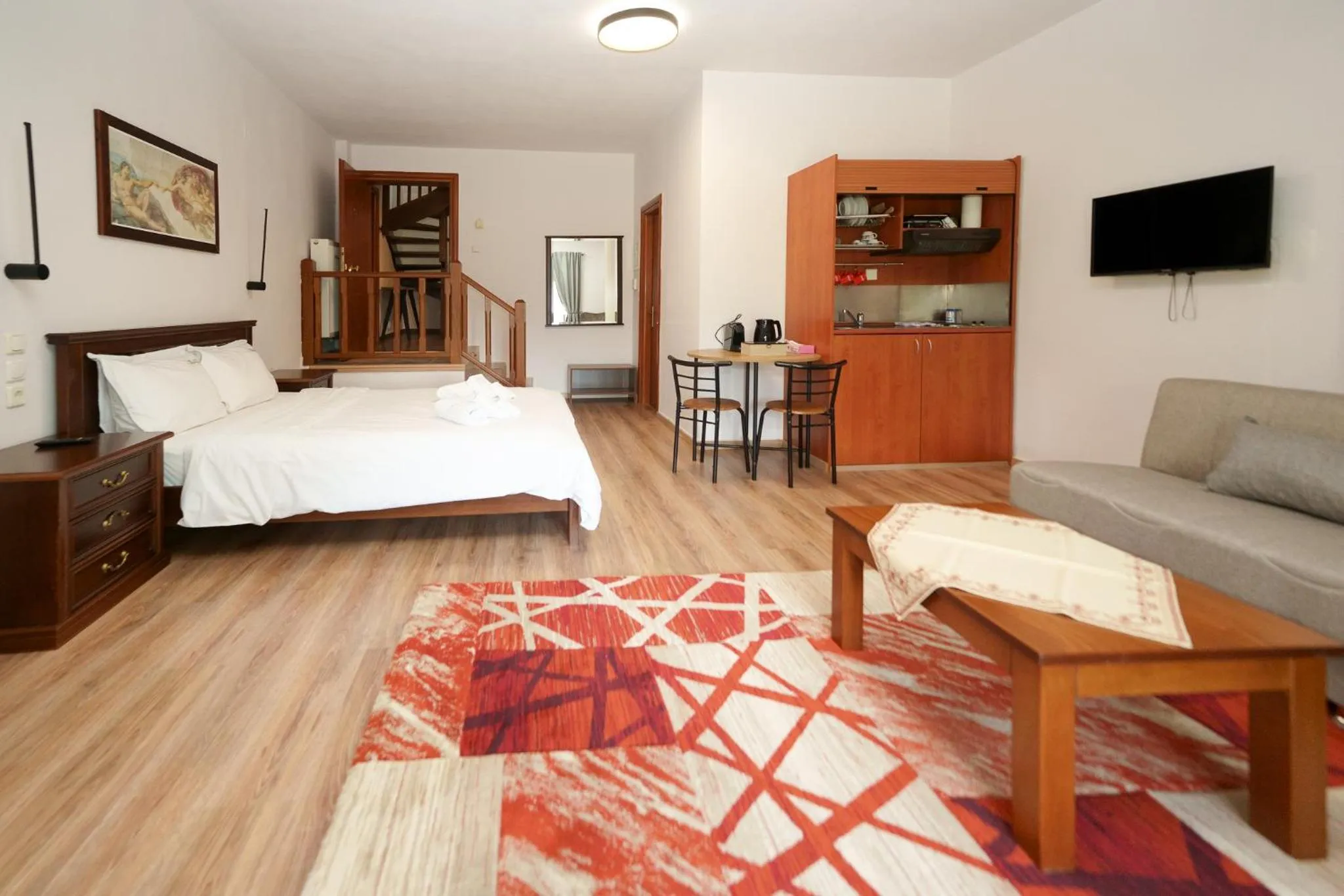 Bed in Elati Suites & Apartments-Mihail