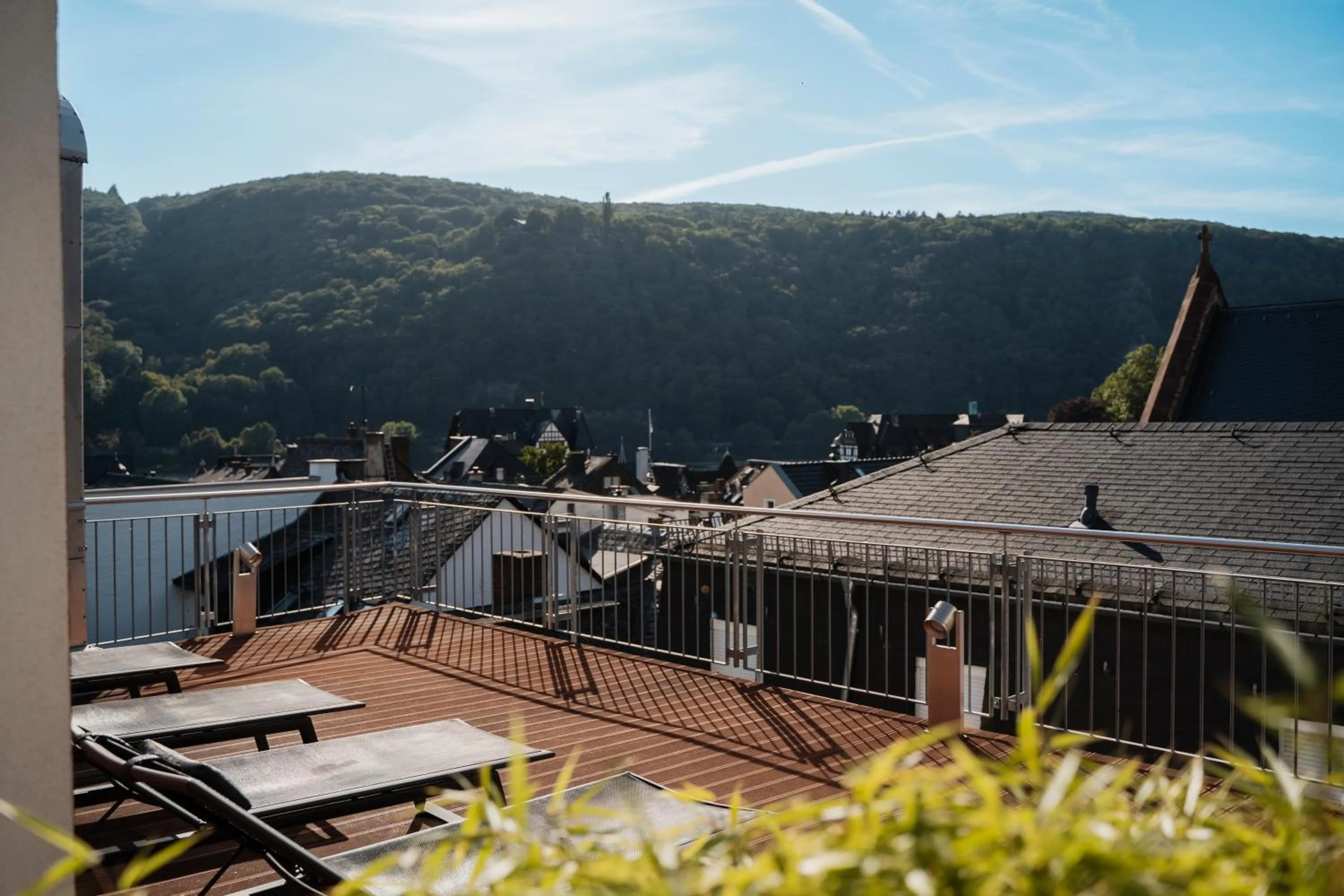Balcony/Terrace in AKZENT Hotel Berg's Alte Bauernschänke- Wellness und Wein