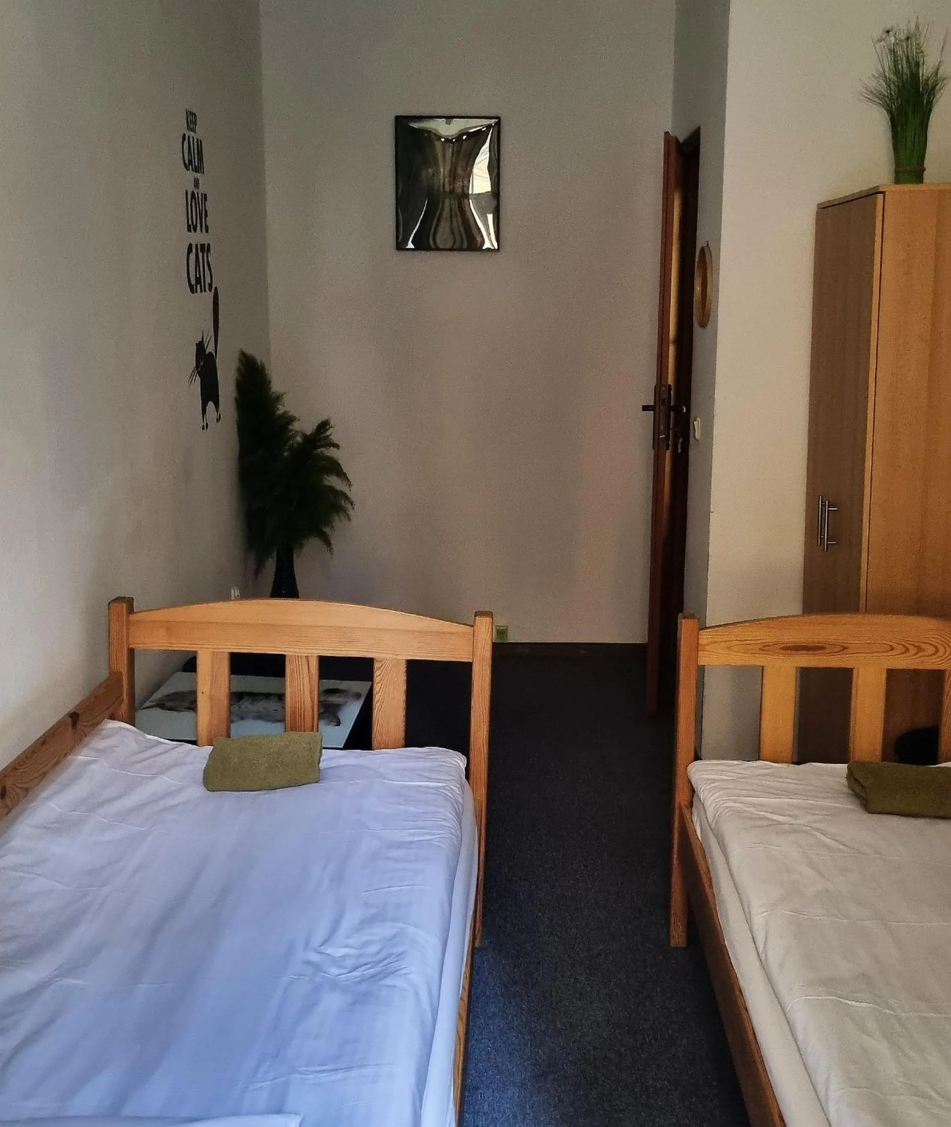 Bed in Green Cat Rooms