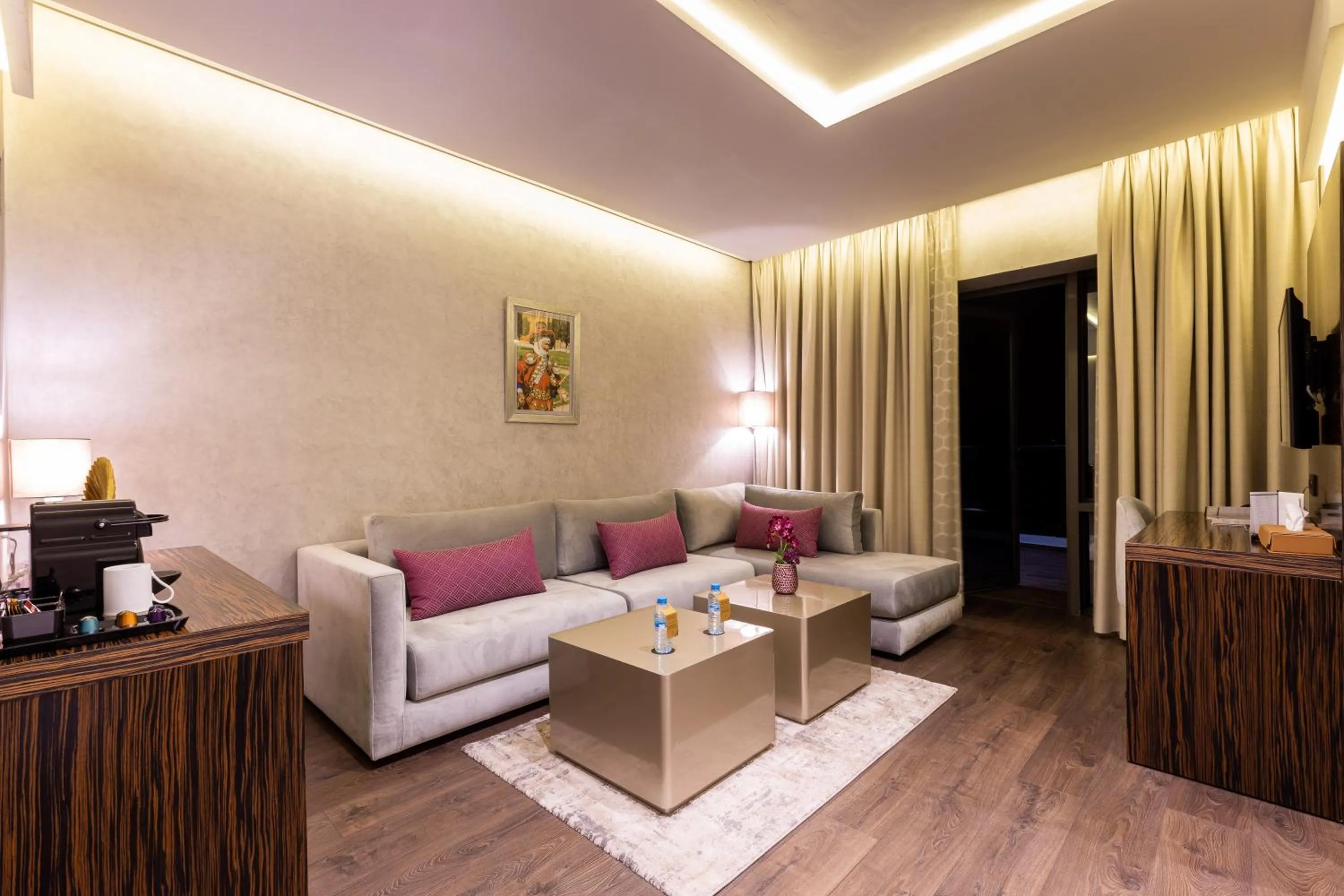 Seating area in Nour Plazza Hotel