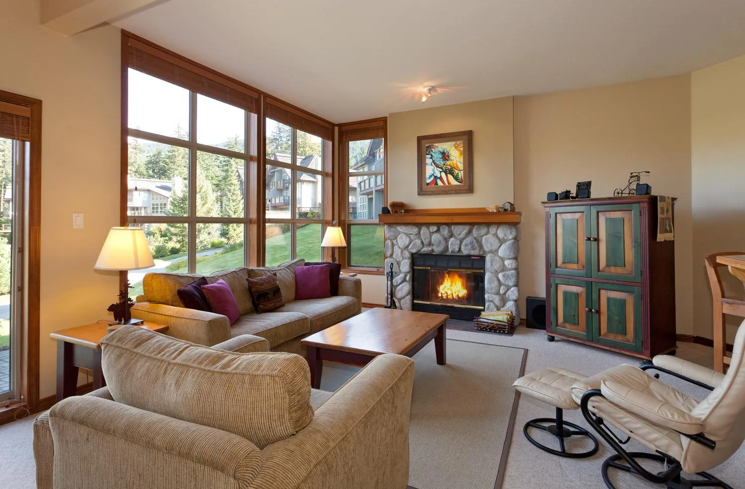 Living room in Blackcomb Greens by Whistler Premier