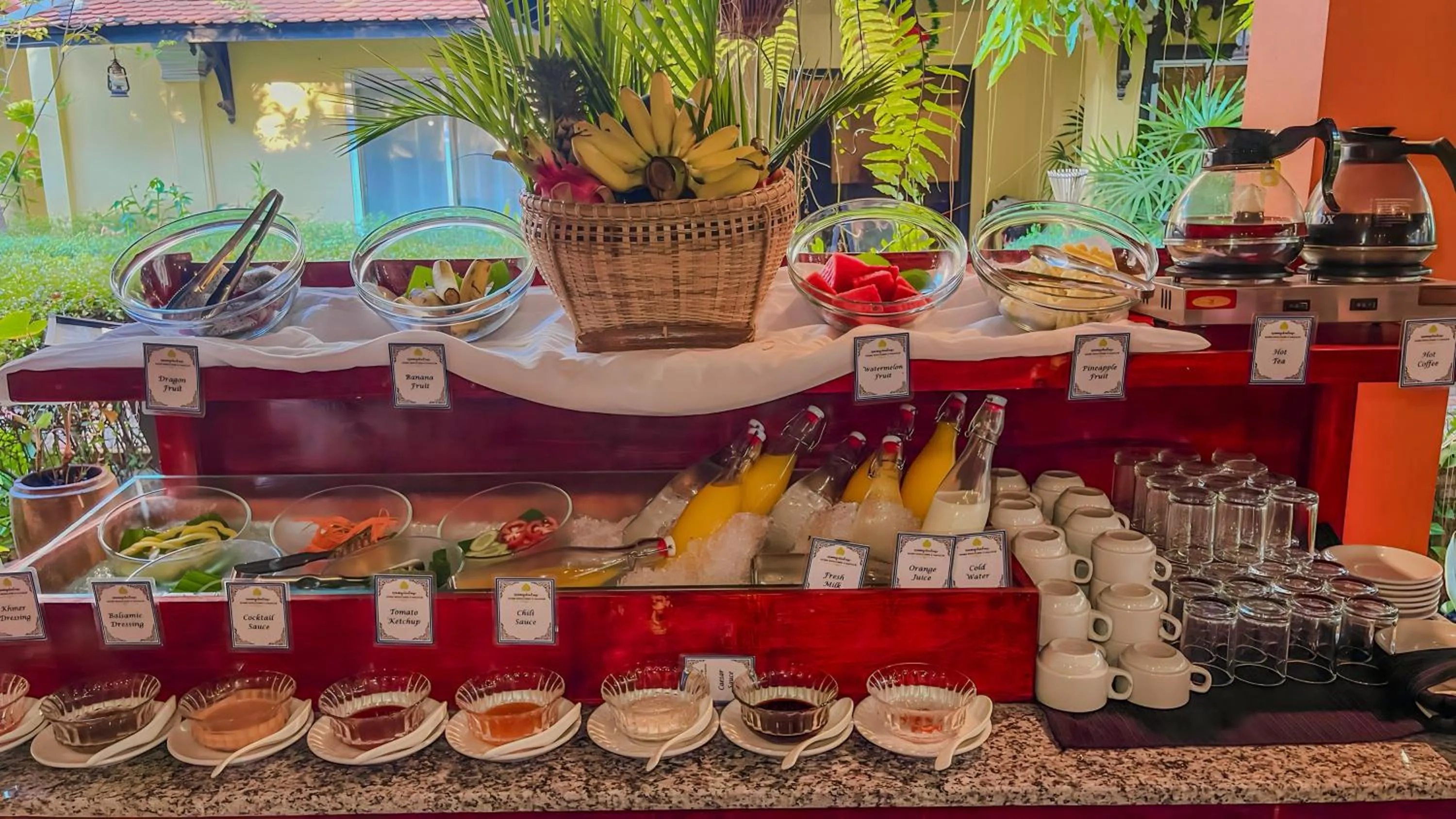Buffet breakfast in Home Indochine d'Angkor Hotel