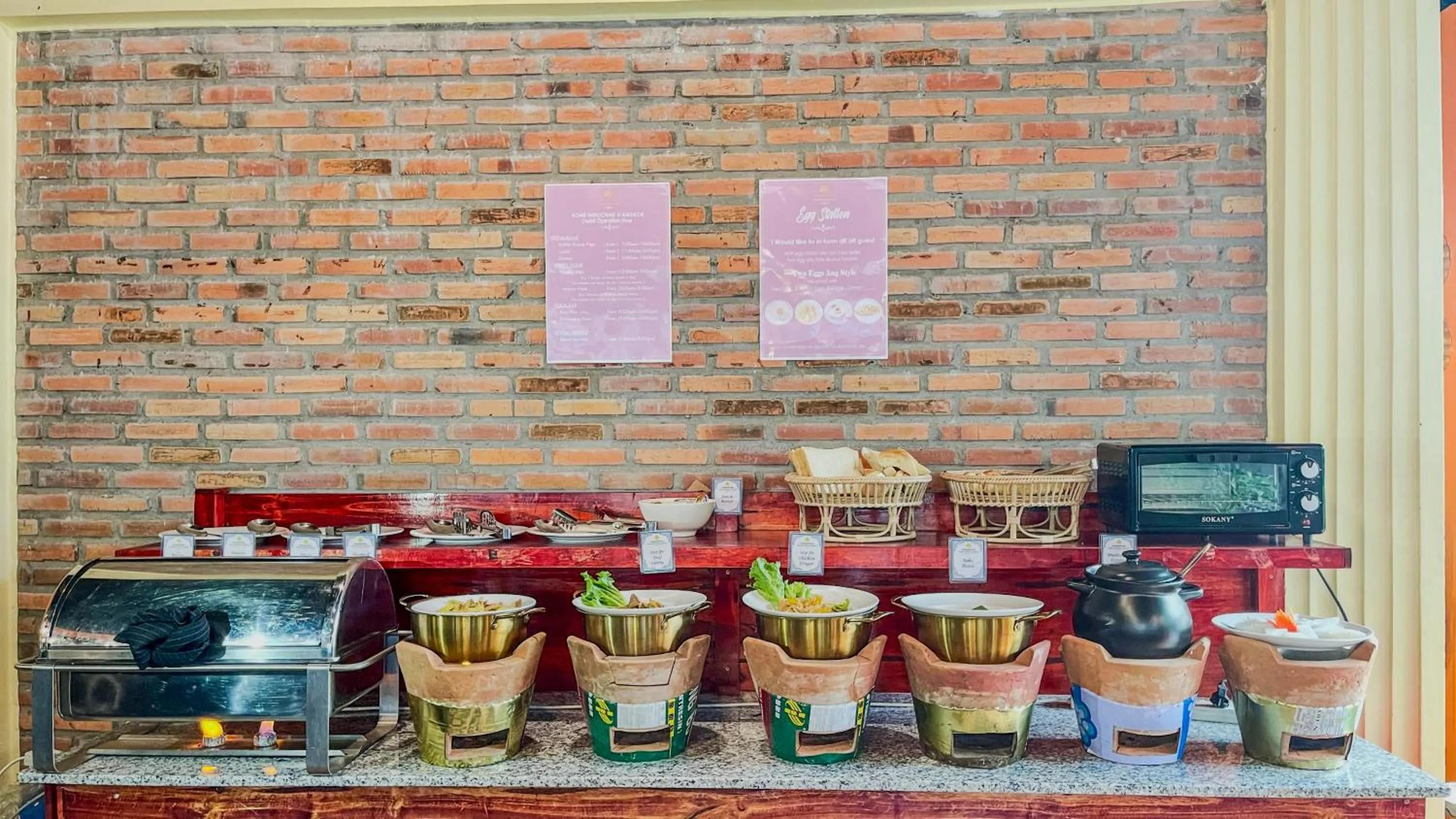 Buffet breakfast in Home Indochine d'Angkor Hotel