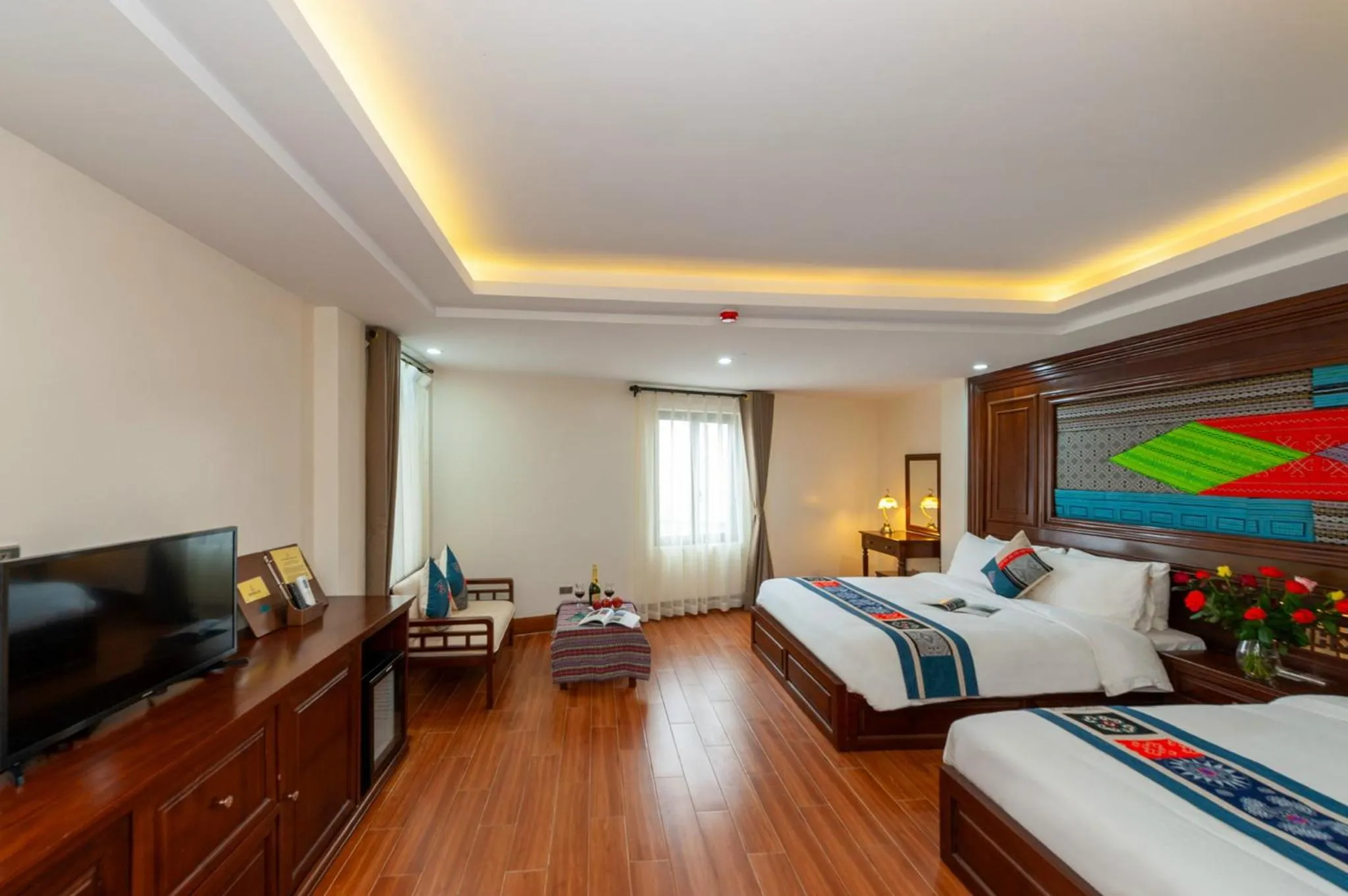 Seating area, Bed in Sapa Passion Hotel & Spa