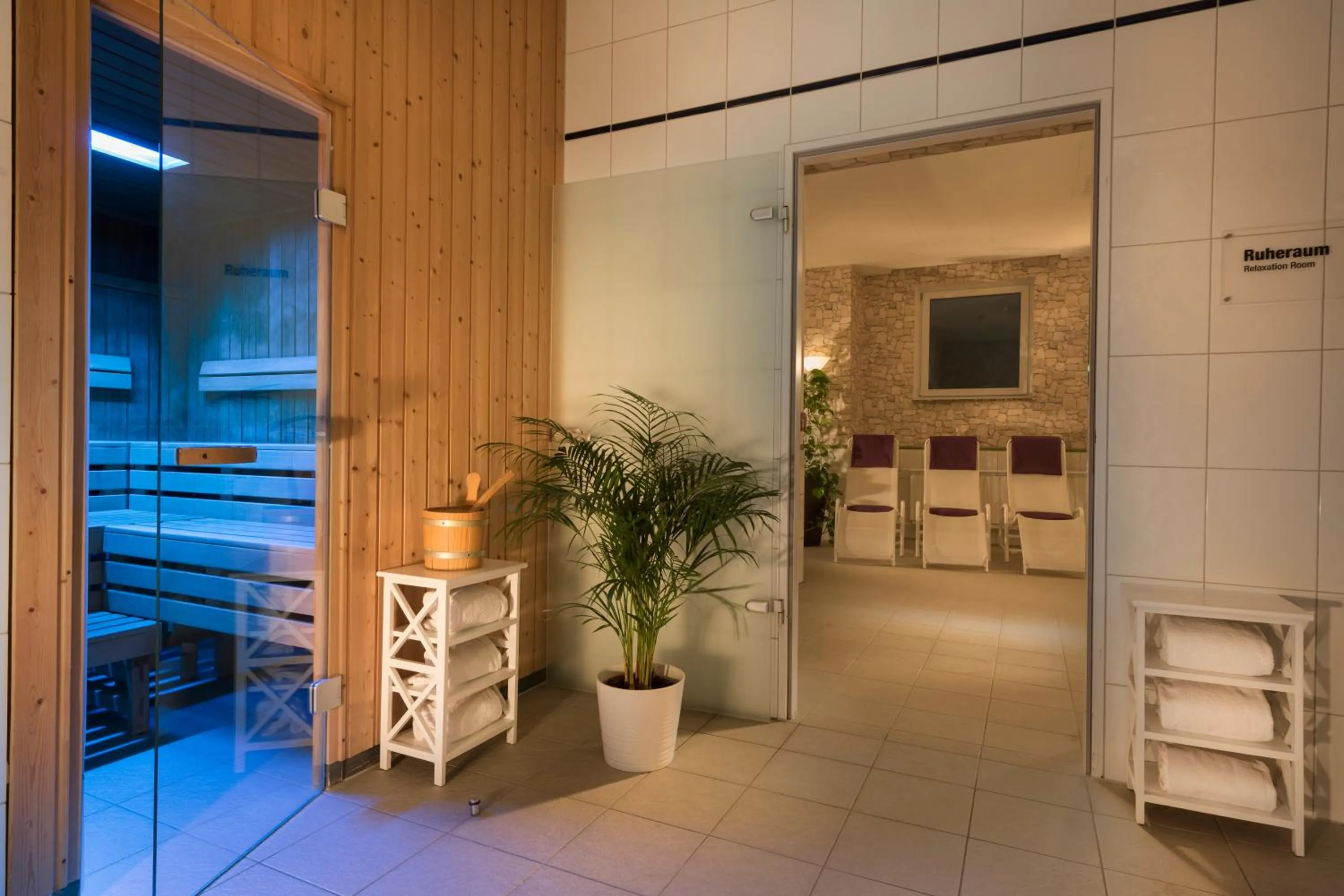 Sauna in AHORN Hotel Am Fichtelberg