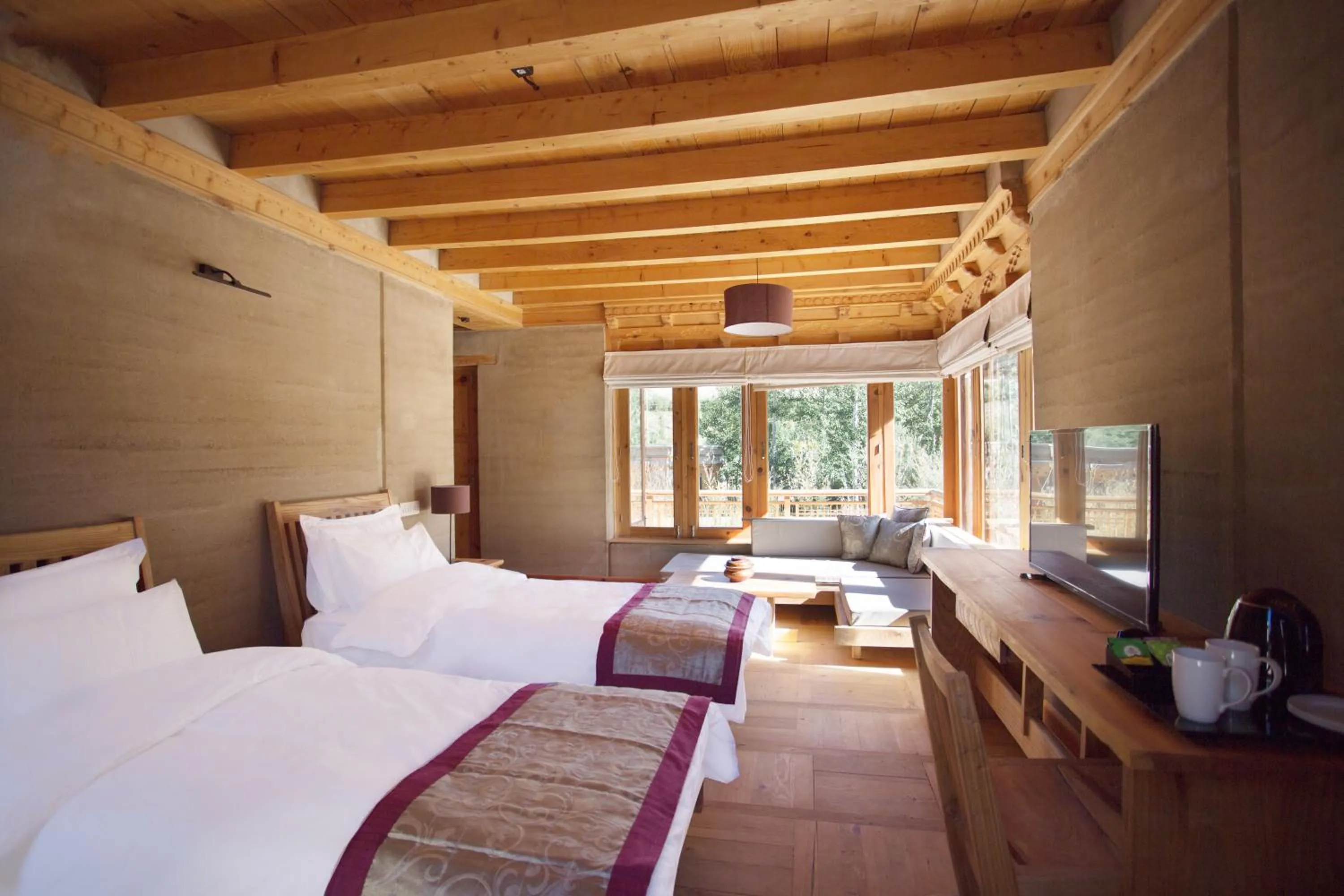 Bed in Ladakh Eco Resort