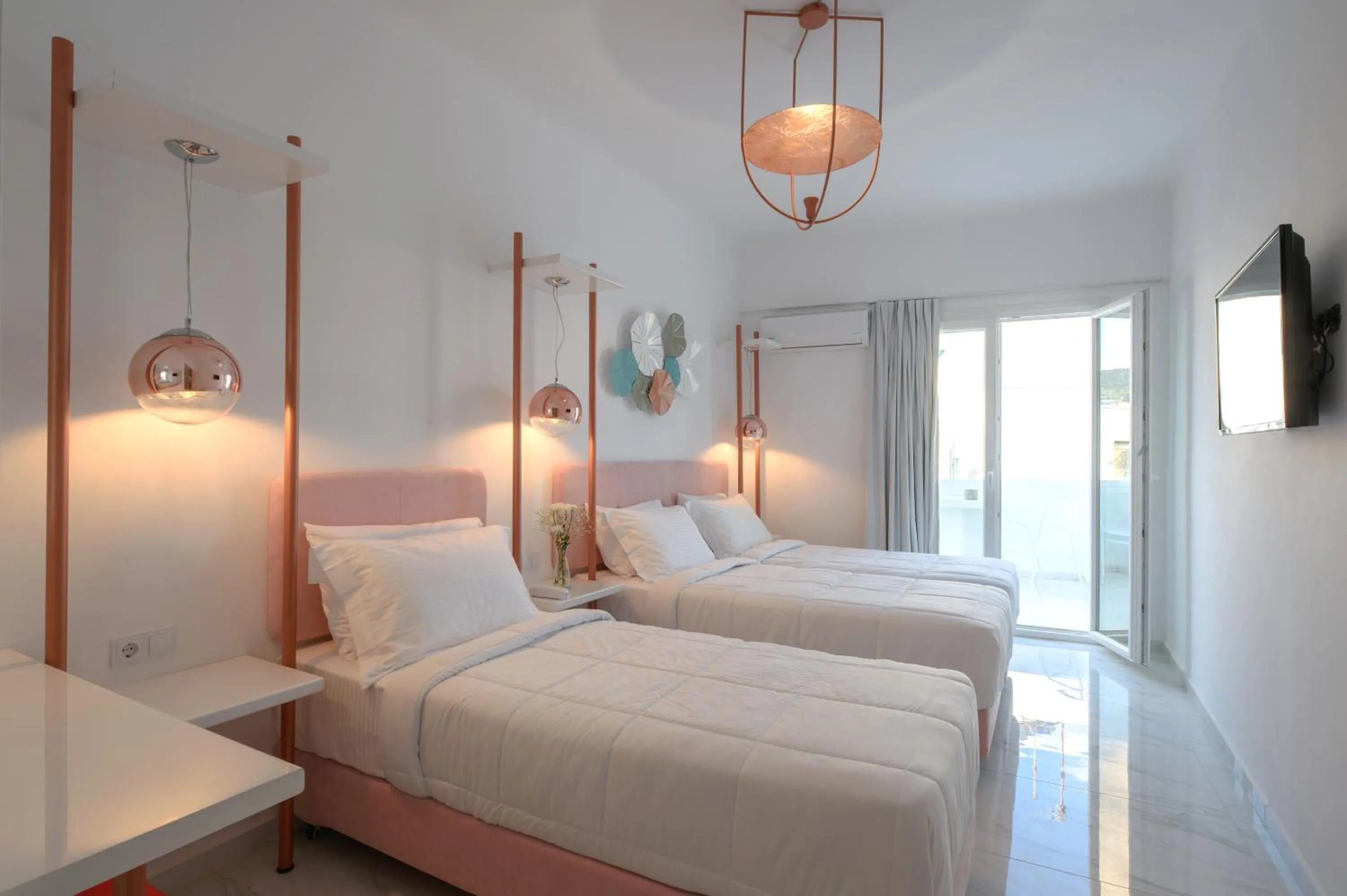 Triple Room with City View in Nama Hotel Tinos