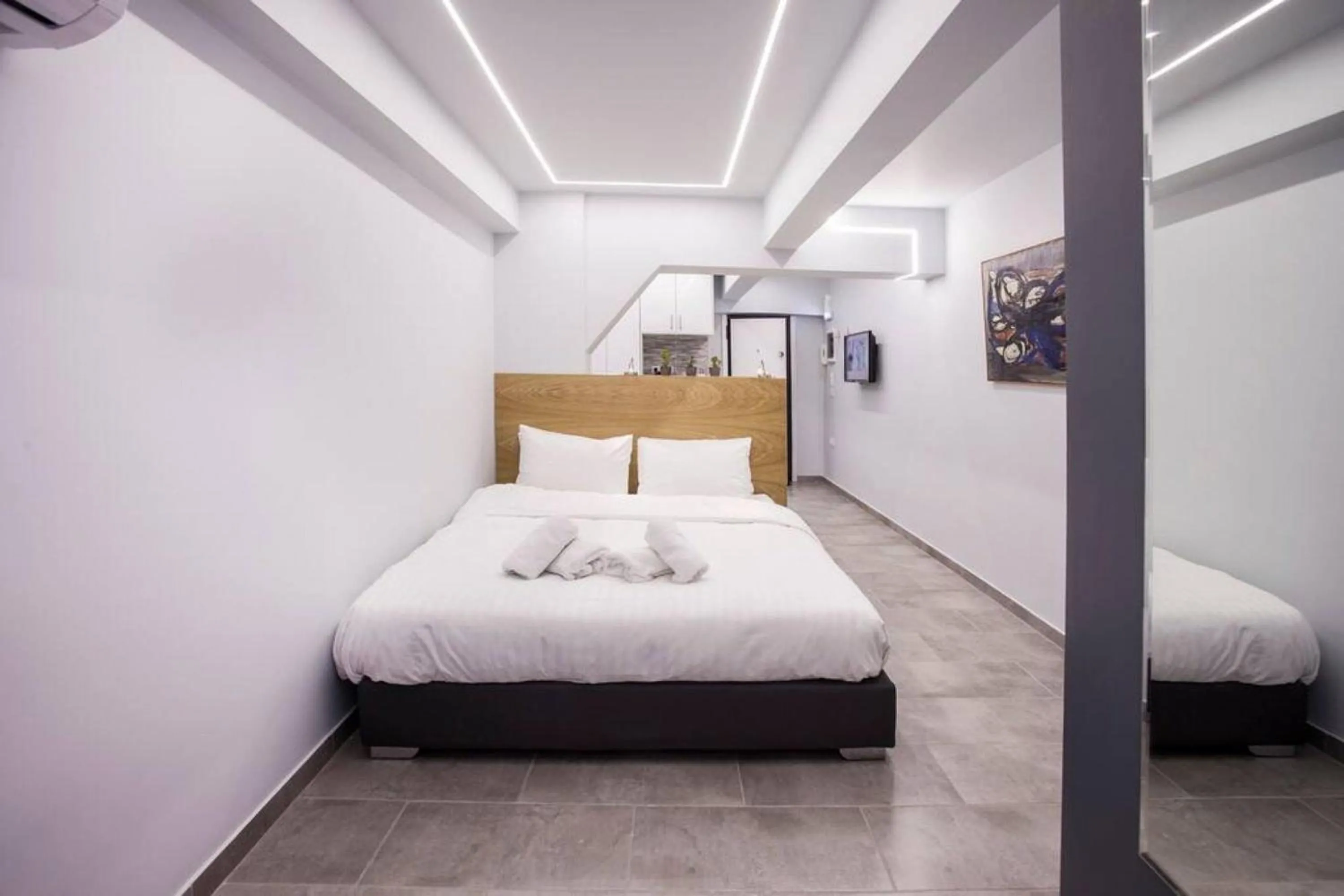 Bed in Exclusive New Modern Apartment at Syntagma Square