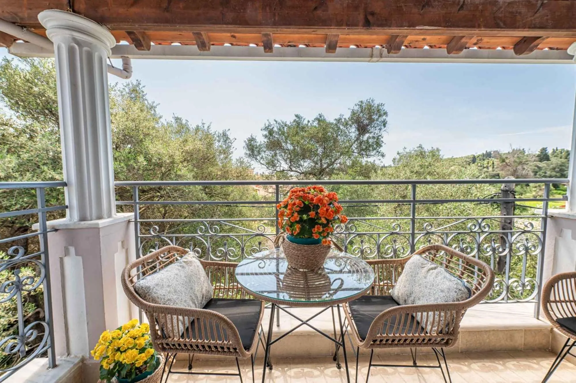 Balcony/Terrace in KORINA APART HOTEL KAVOS