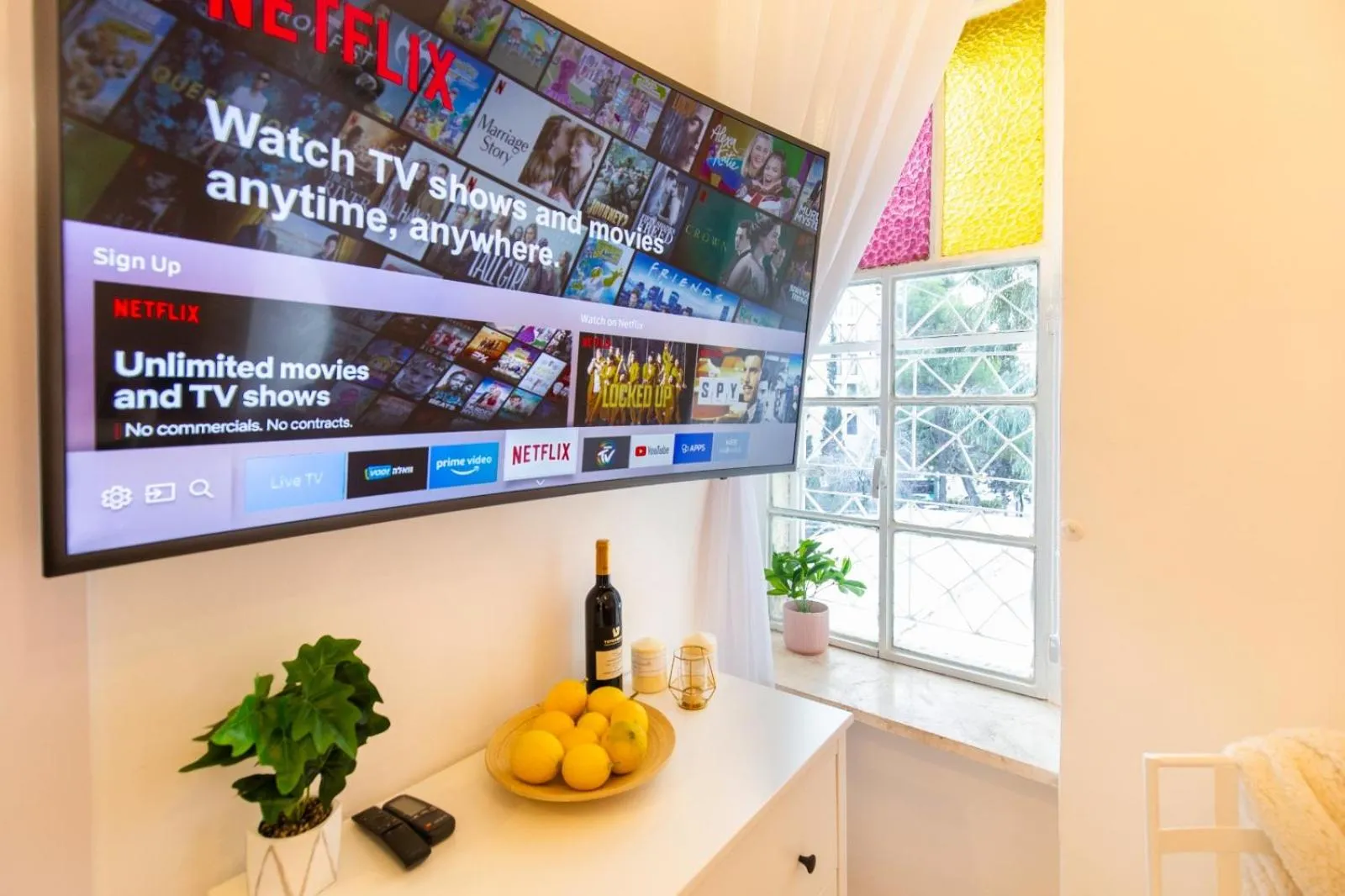 TV and multimedia in Mamilla View- Suites & Apt Hotel