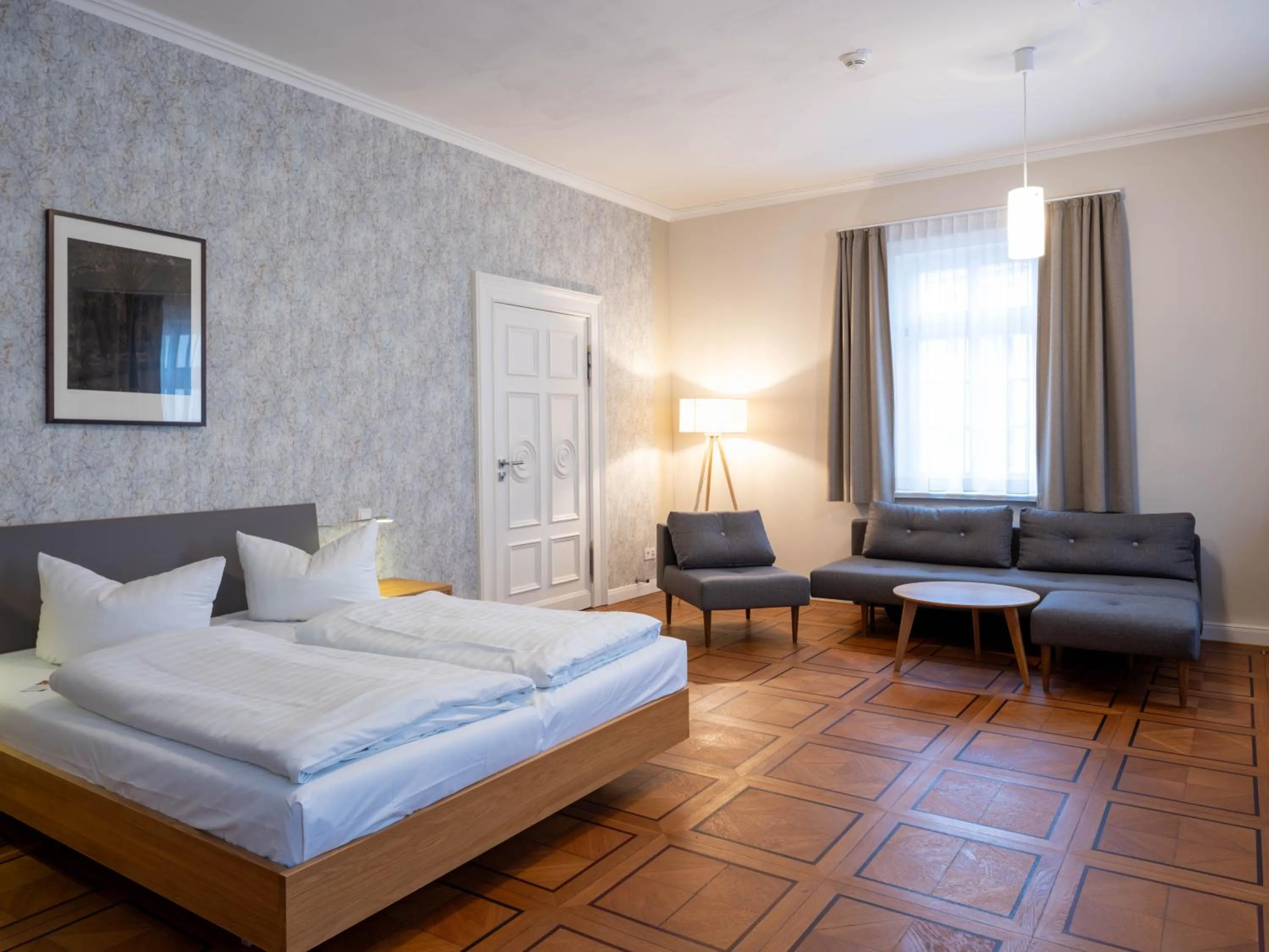 Photo of the whole room, Bed in Gästehaus Nikolai