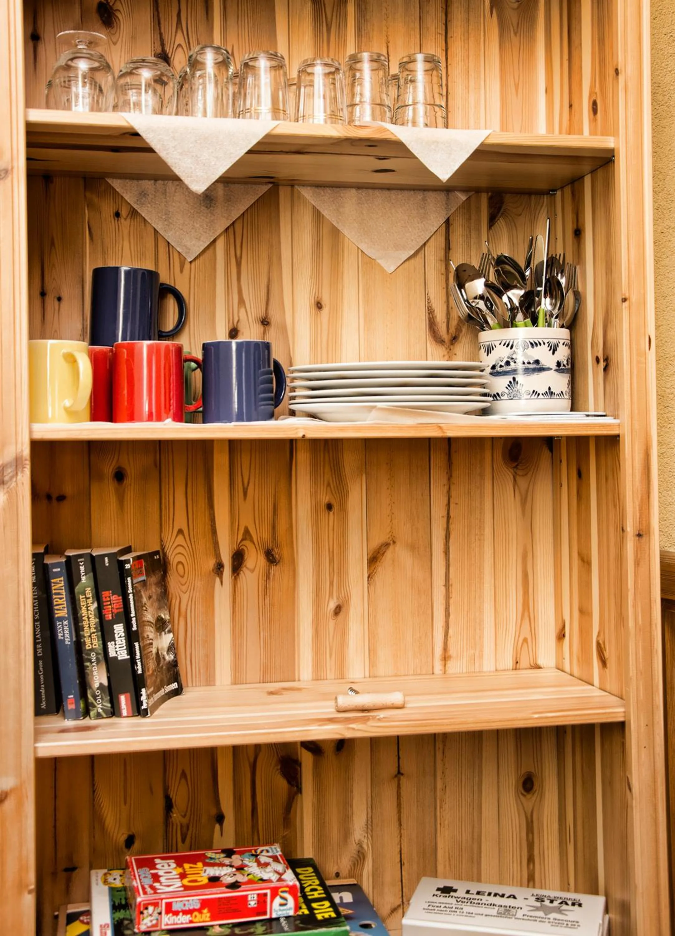 Kitchen or kitchenette in Pension Haus Germania