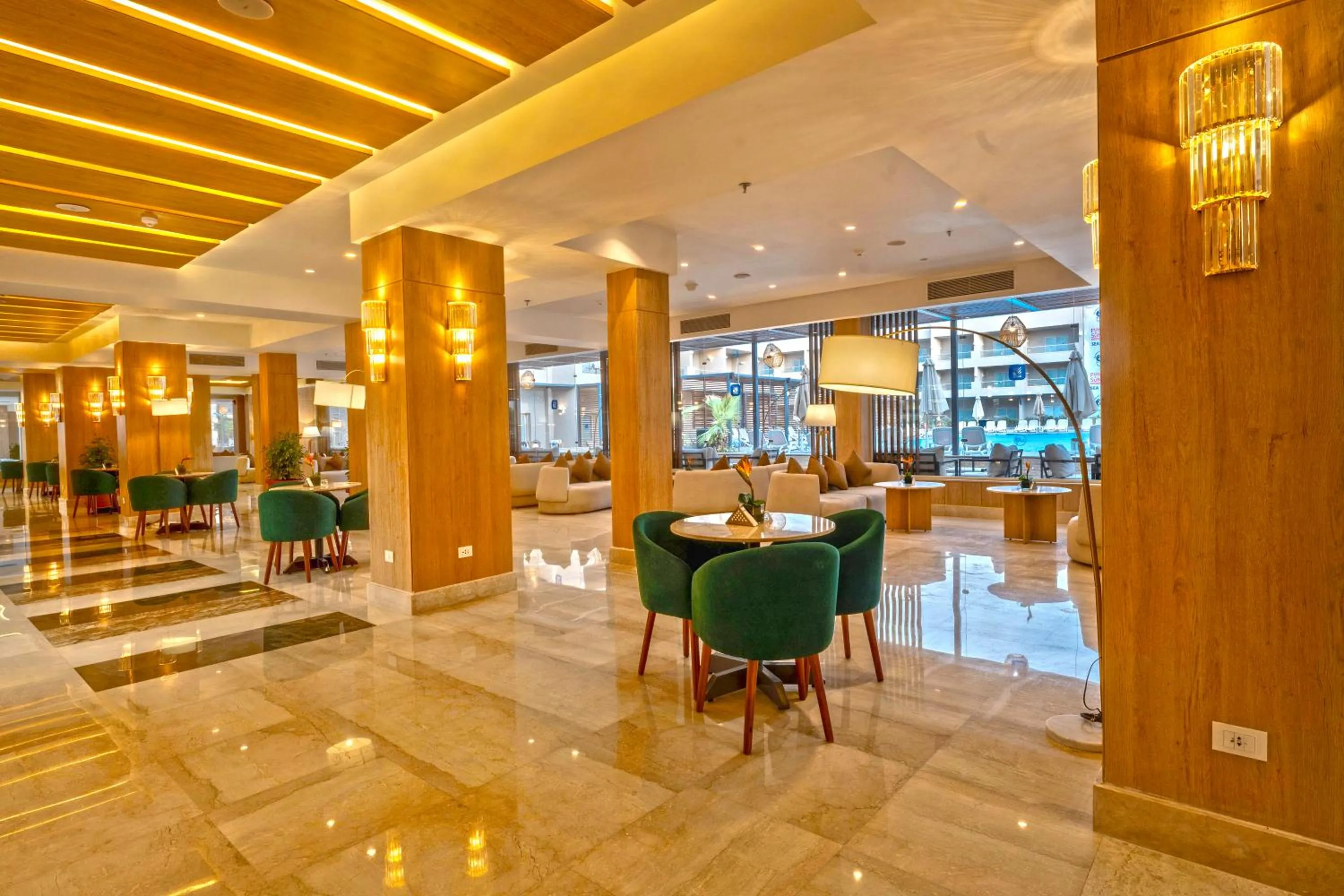 Seating area in Sea Beach Aqua Park Resort