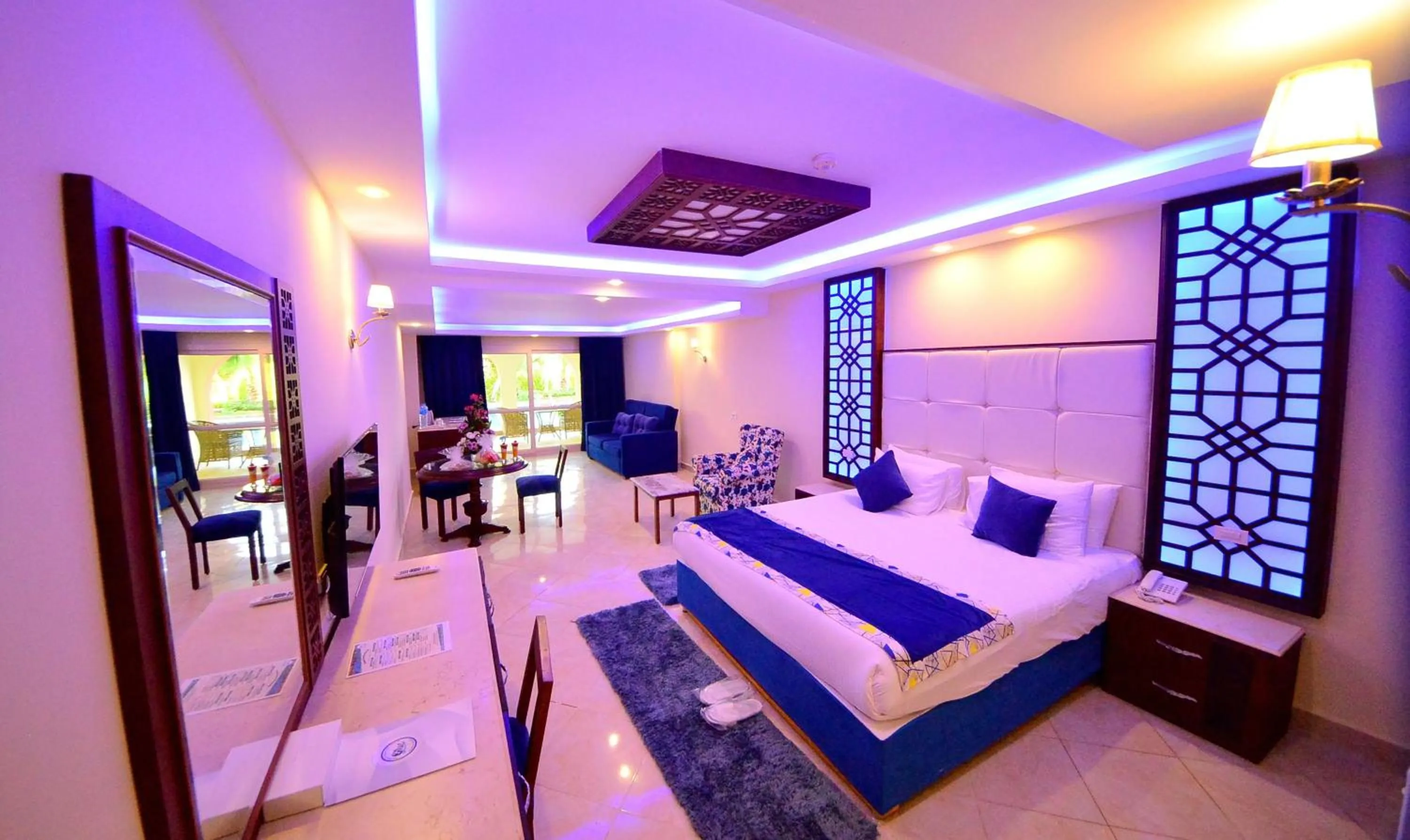 Bed in Sea Beach Aqua Park Resort