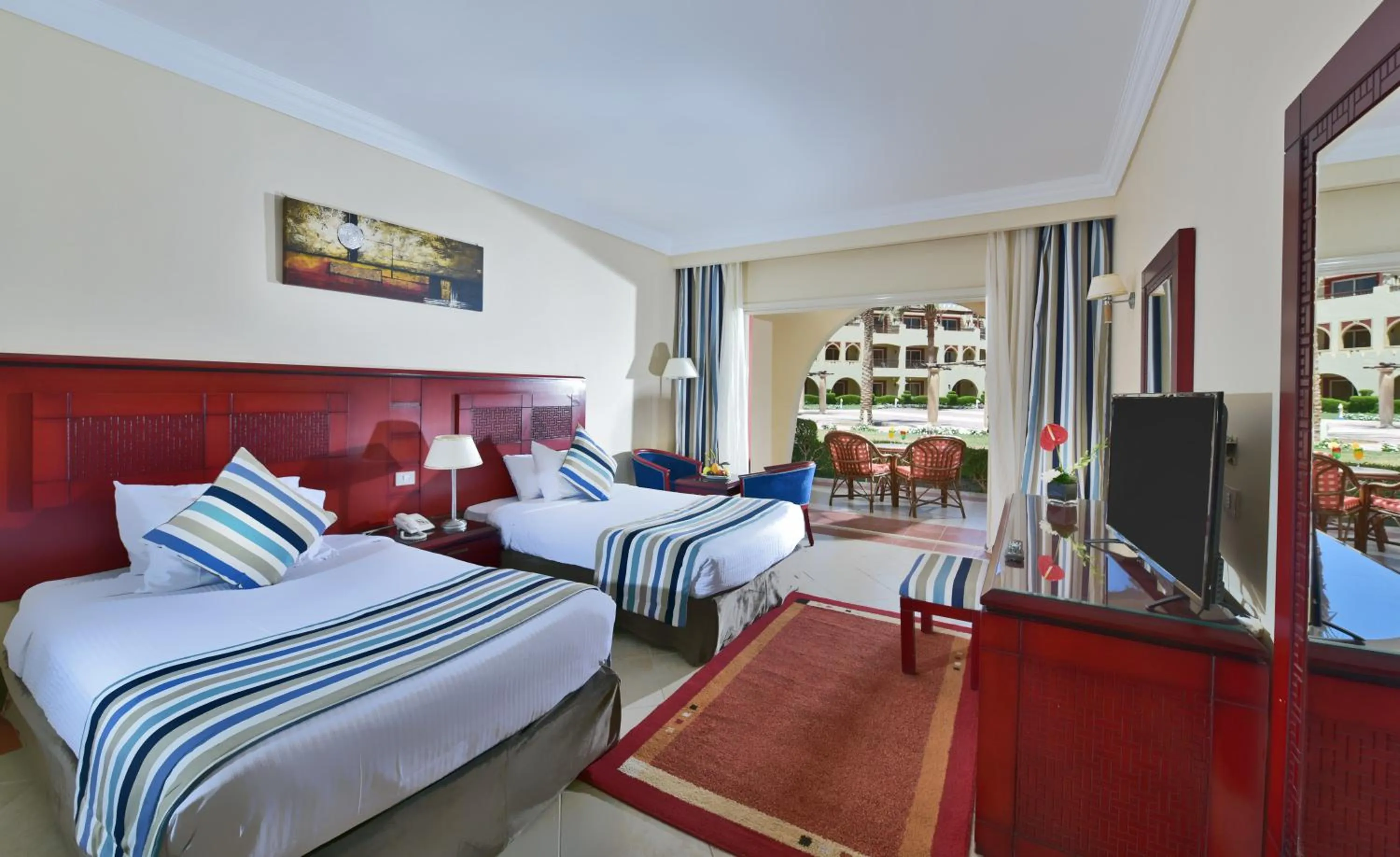 Bed in Sea Beach Aqua Park Resort