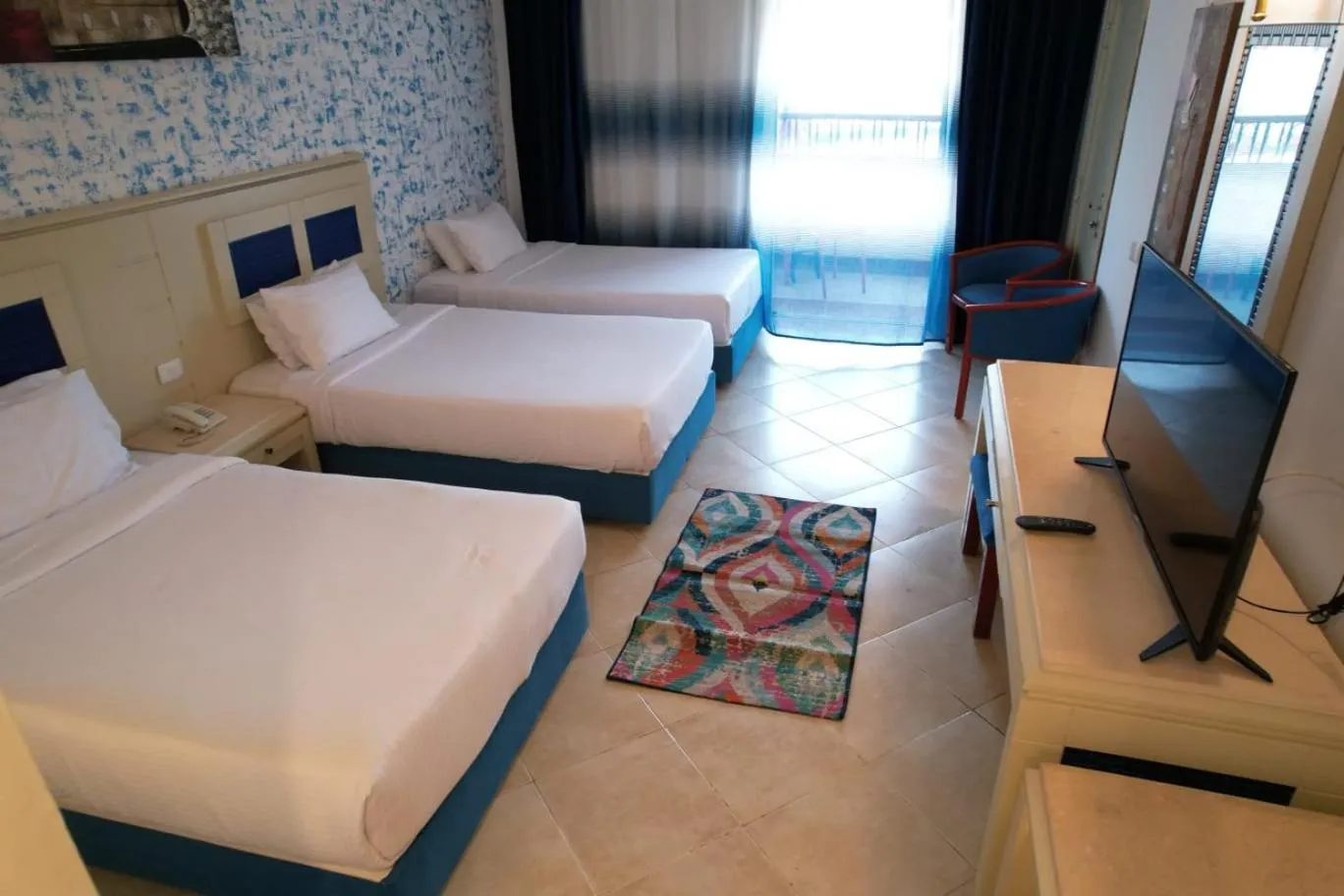 Bed in Sea Beach Aqua Park Resort