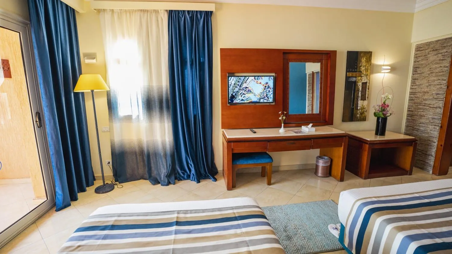 Bed in Sea Beach Aqua Park Resort