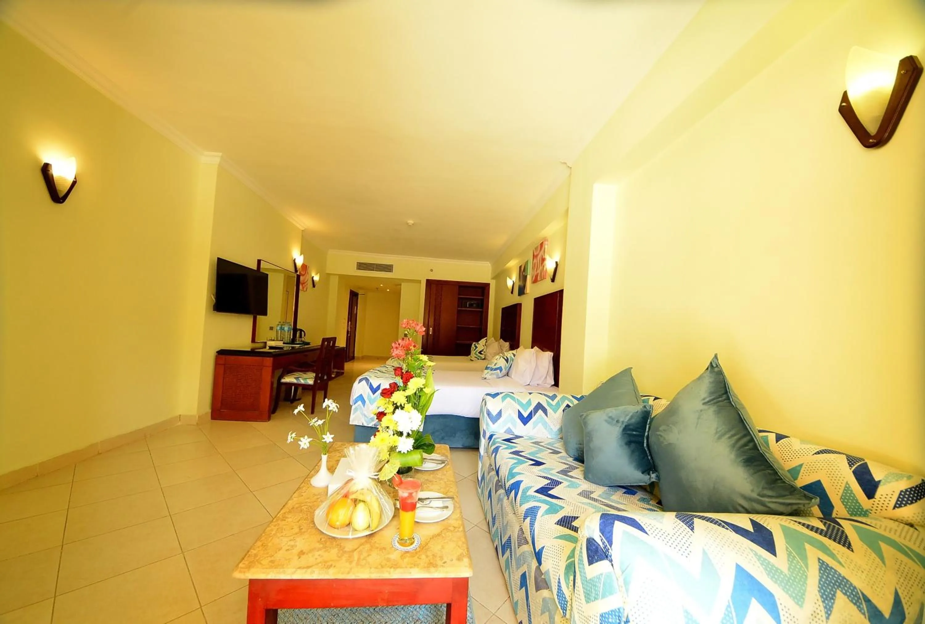 Bed in Sea Beach Aqua Park Resort