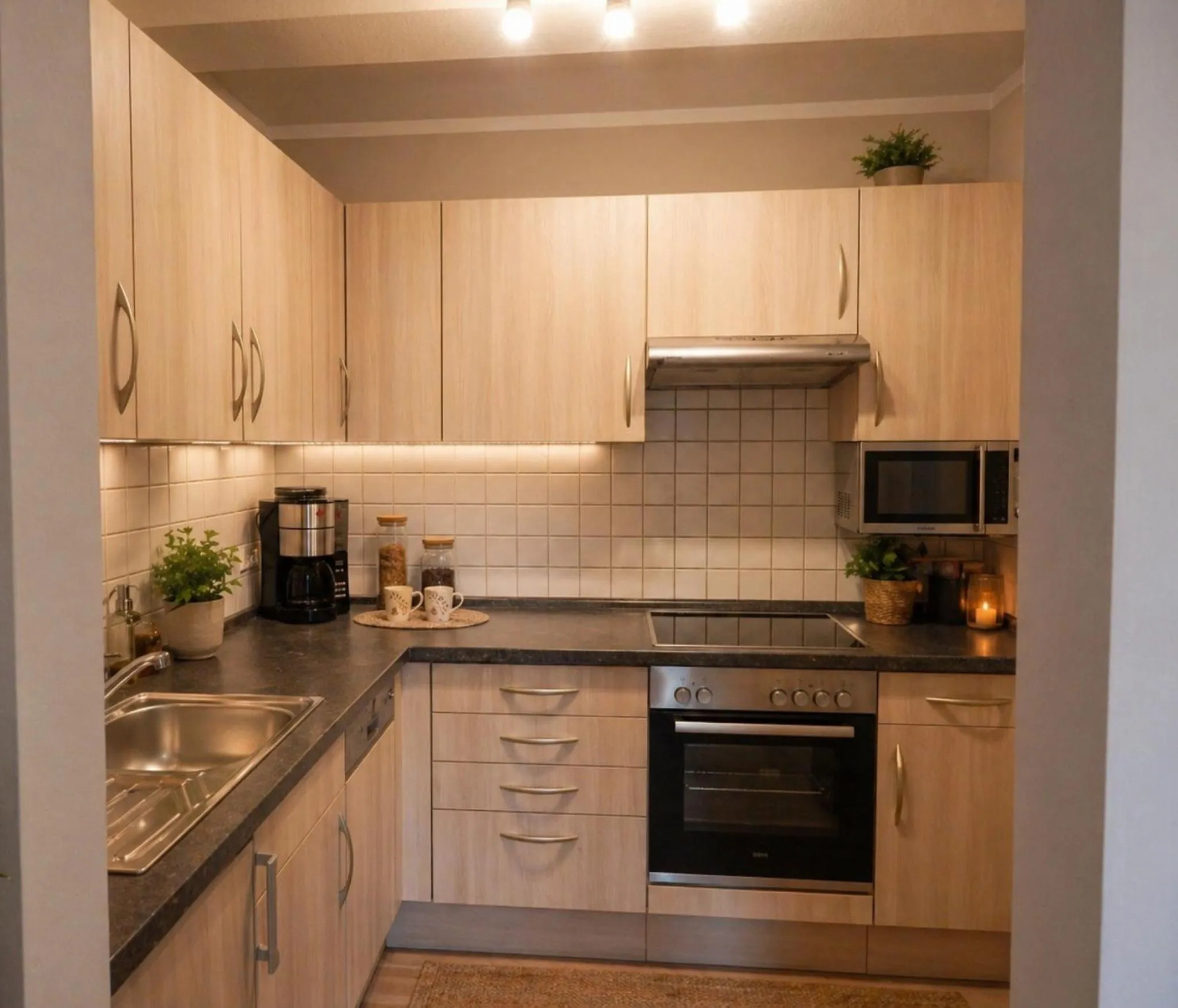 kitchen in Ferienwohnungen Stark