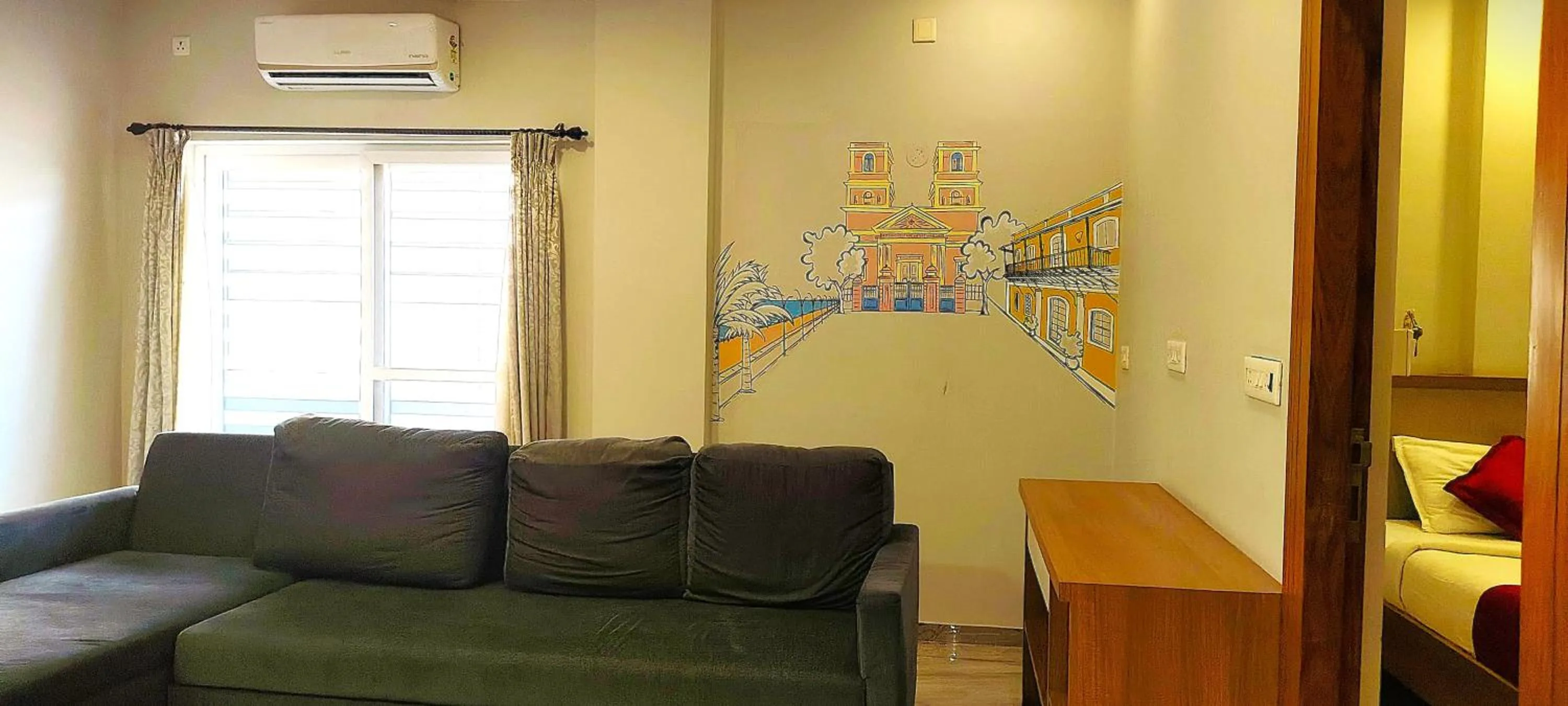 Seating area in Classio Residency