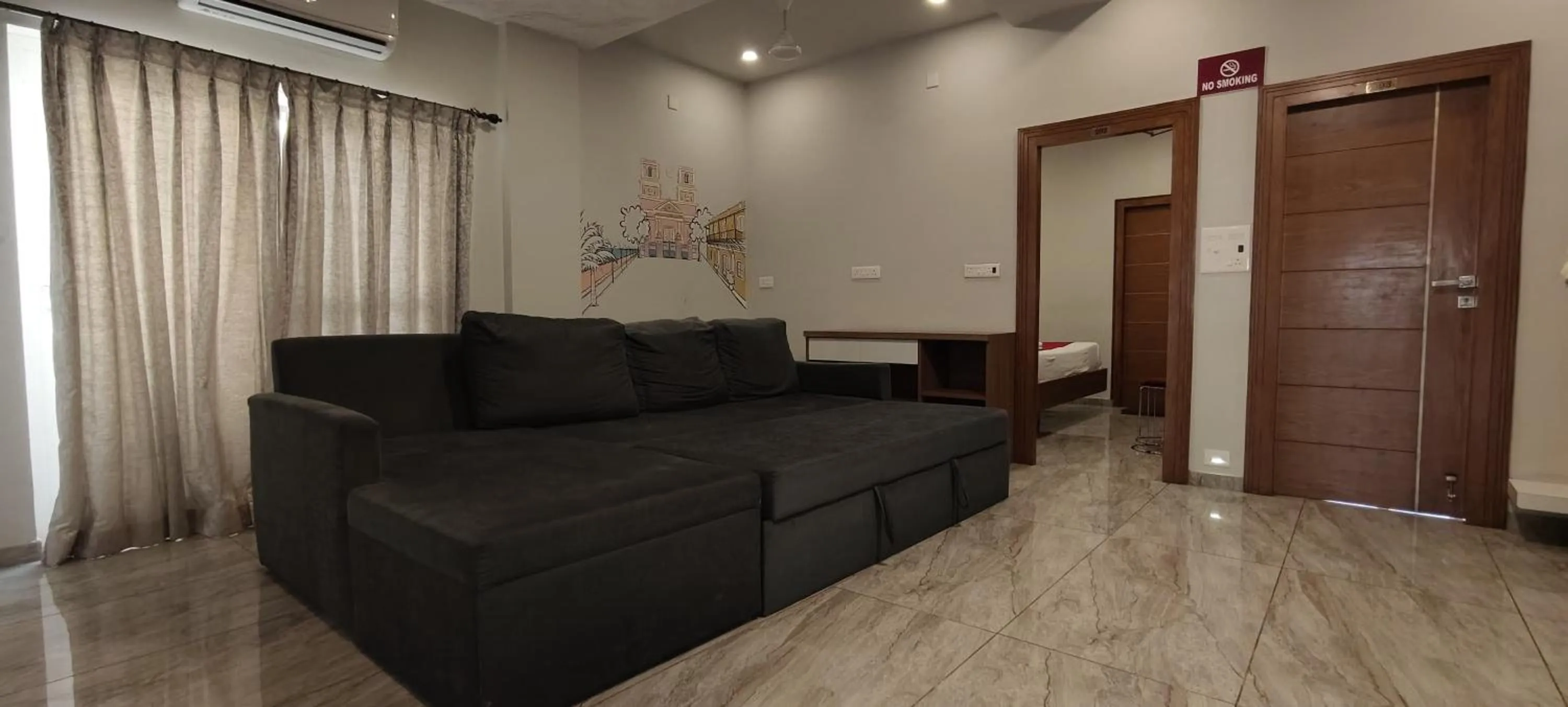 Seating area in Classio Residency