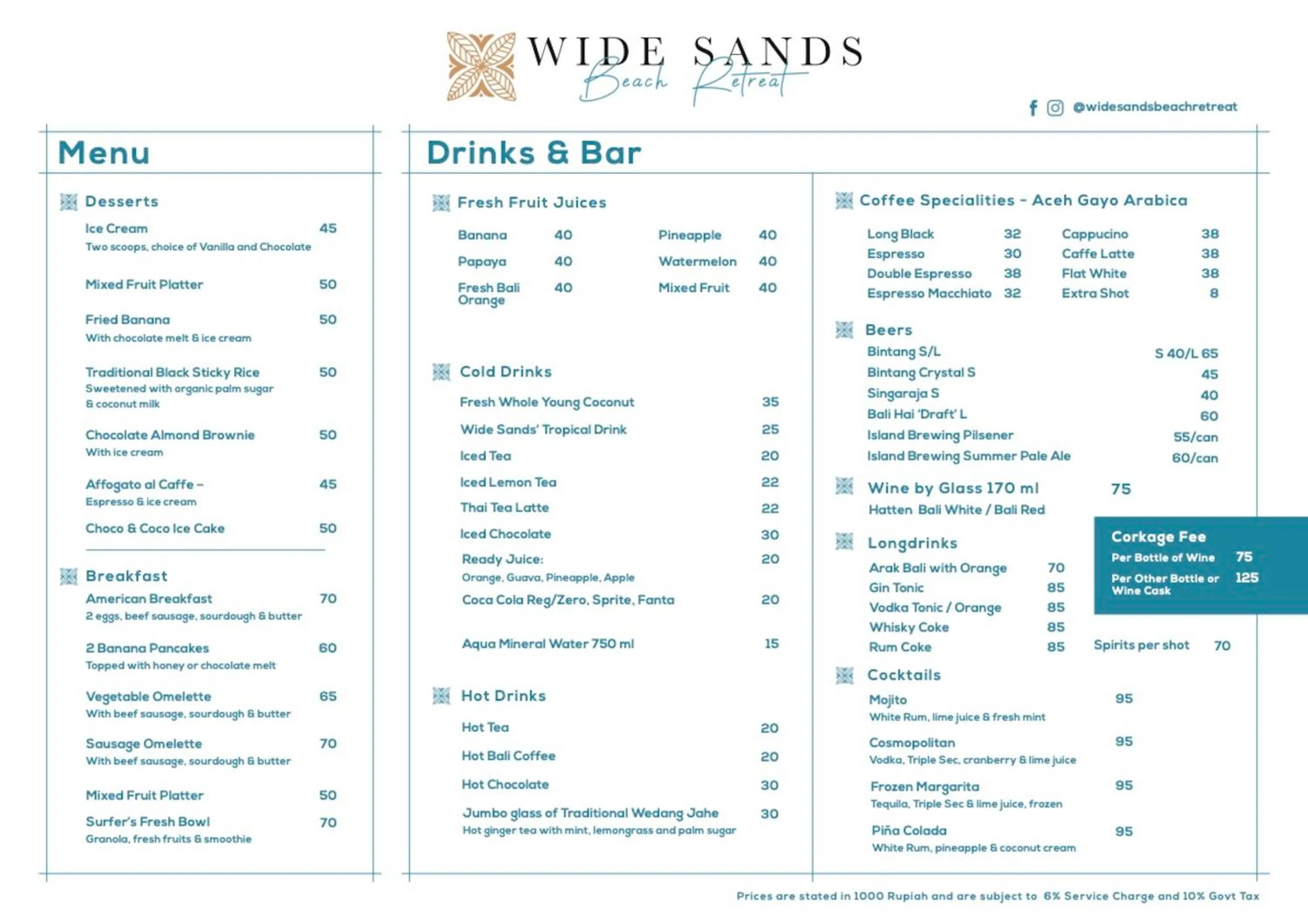 Restaurant/places to eat in Wide Sands Beach Retreat