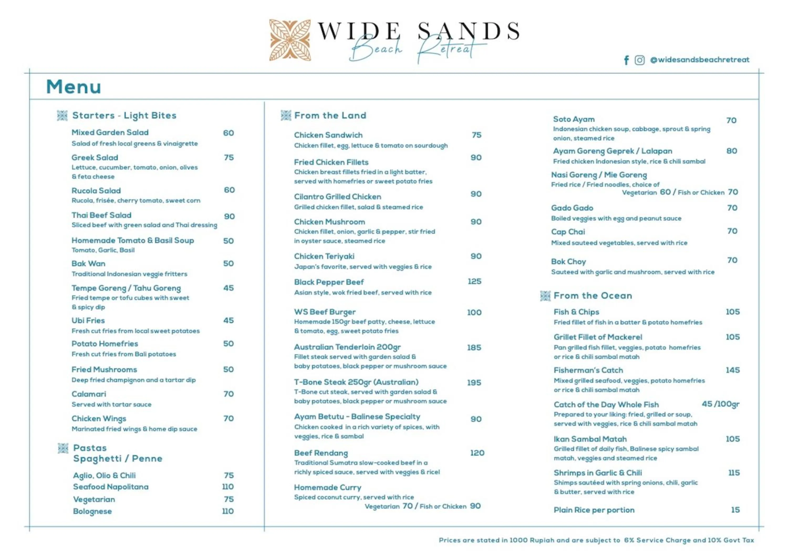 Restaurant/places to eat in Wide Sands Beach Retreat