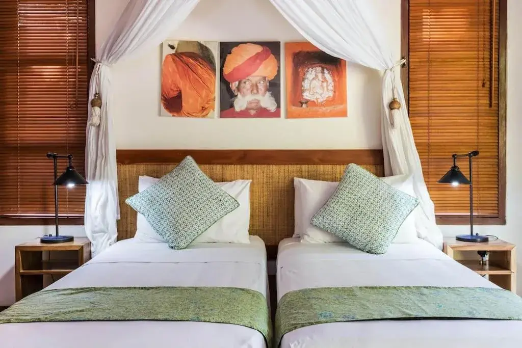 Bedroom, Bed in Mango Tree Villas Jimbaran Bali Bedroom, Bed in Mango Tree Villas Jimbaran Bali