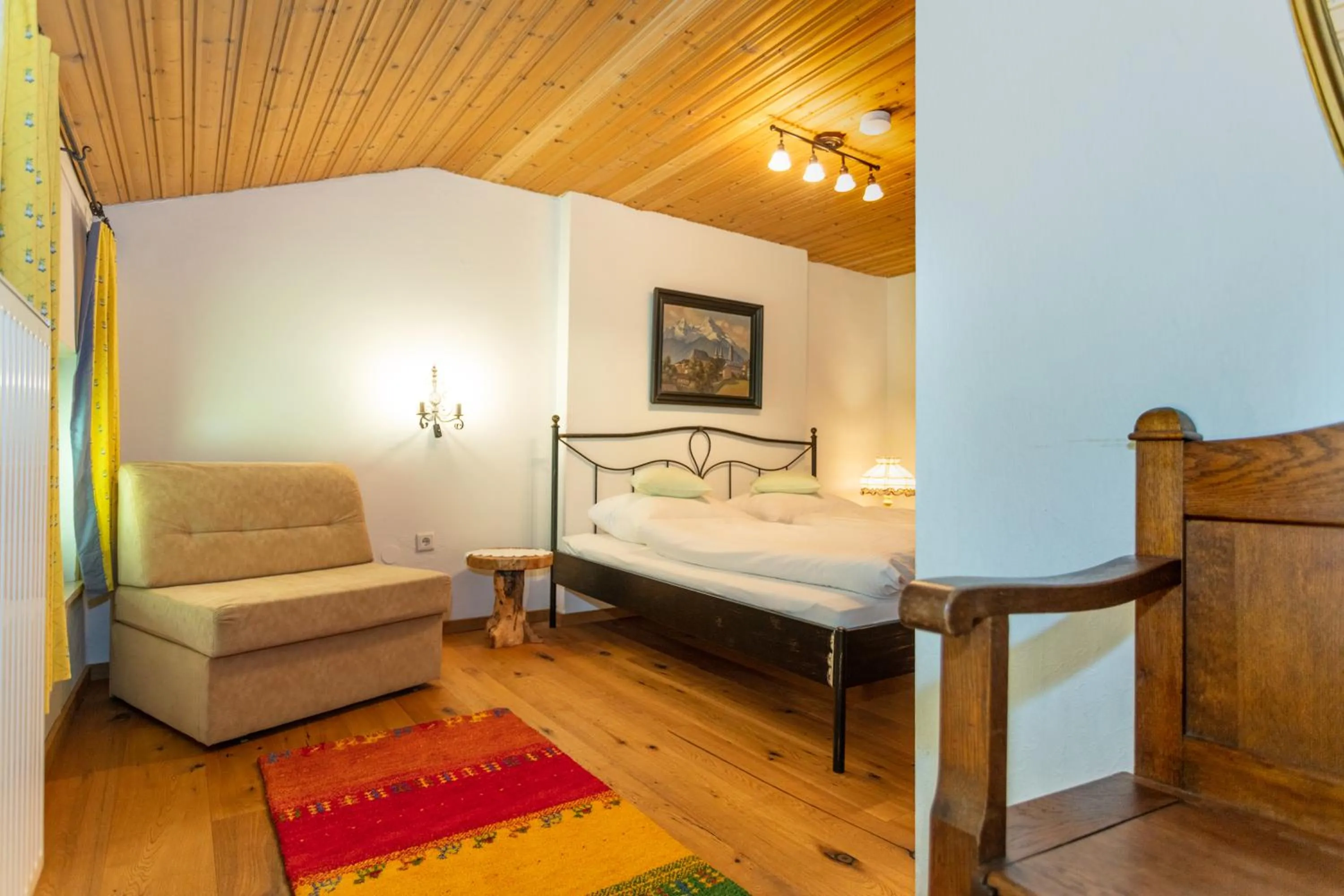 Bedroom, Bed in Pension Sonneck