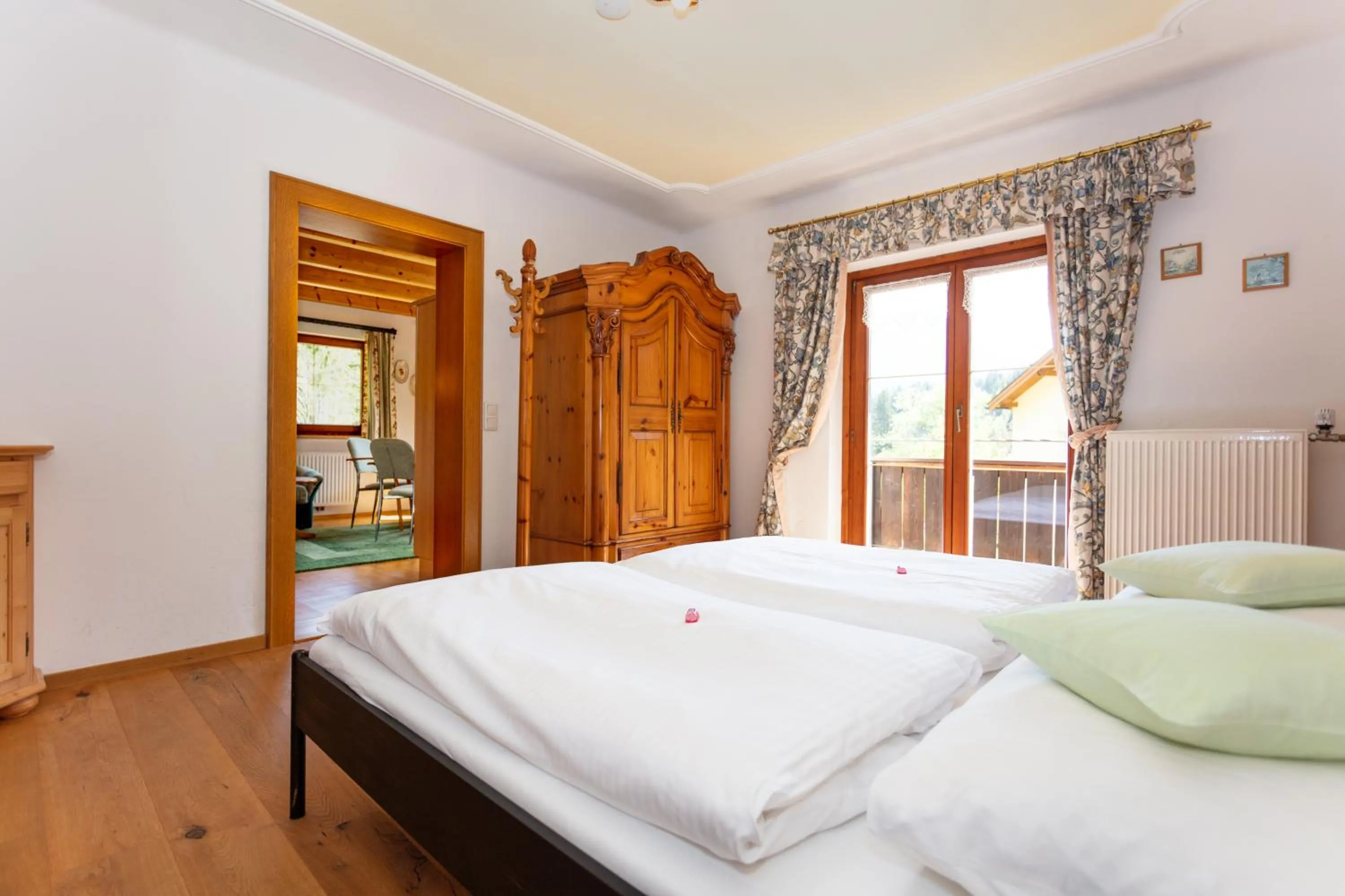 Bedroom, Bed in Pension Sonneck