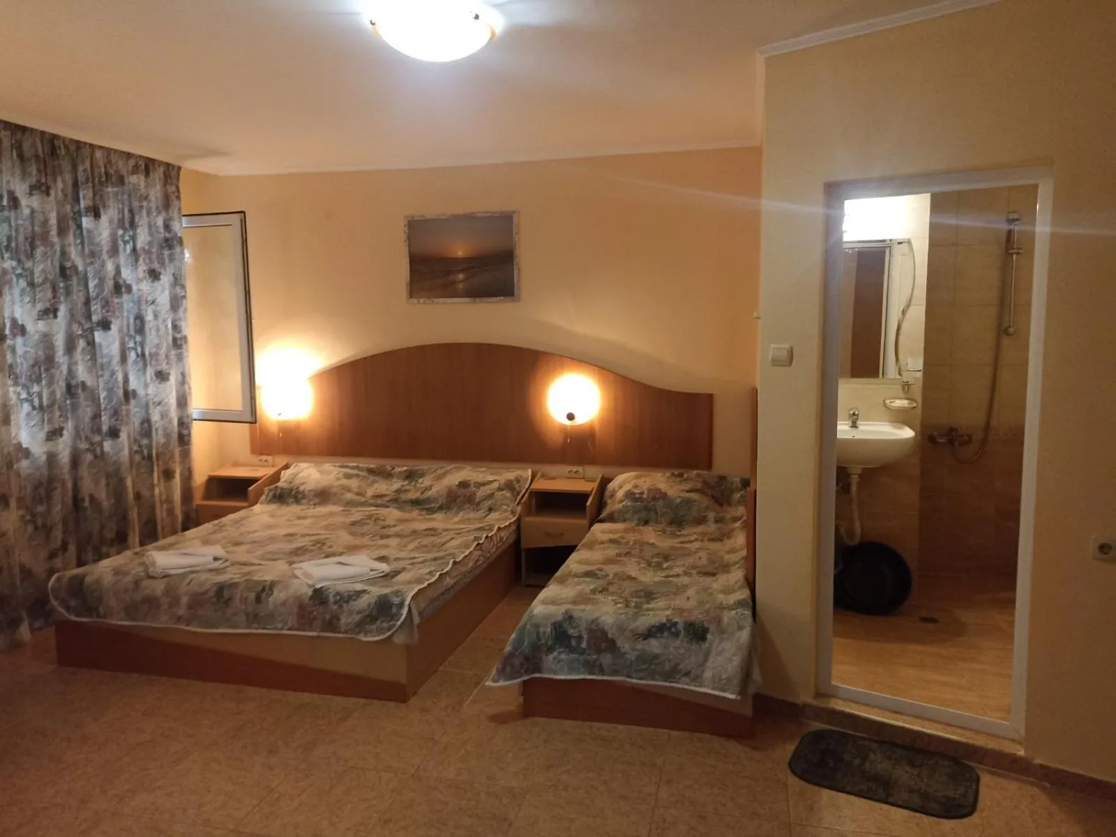 Bed in Krasi Hotel