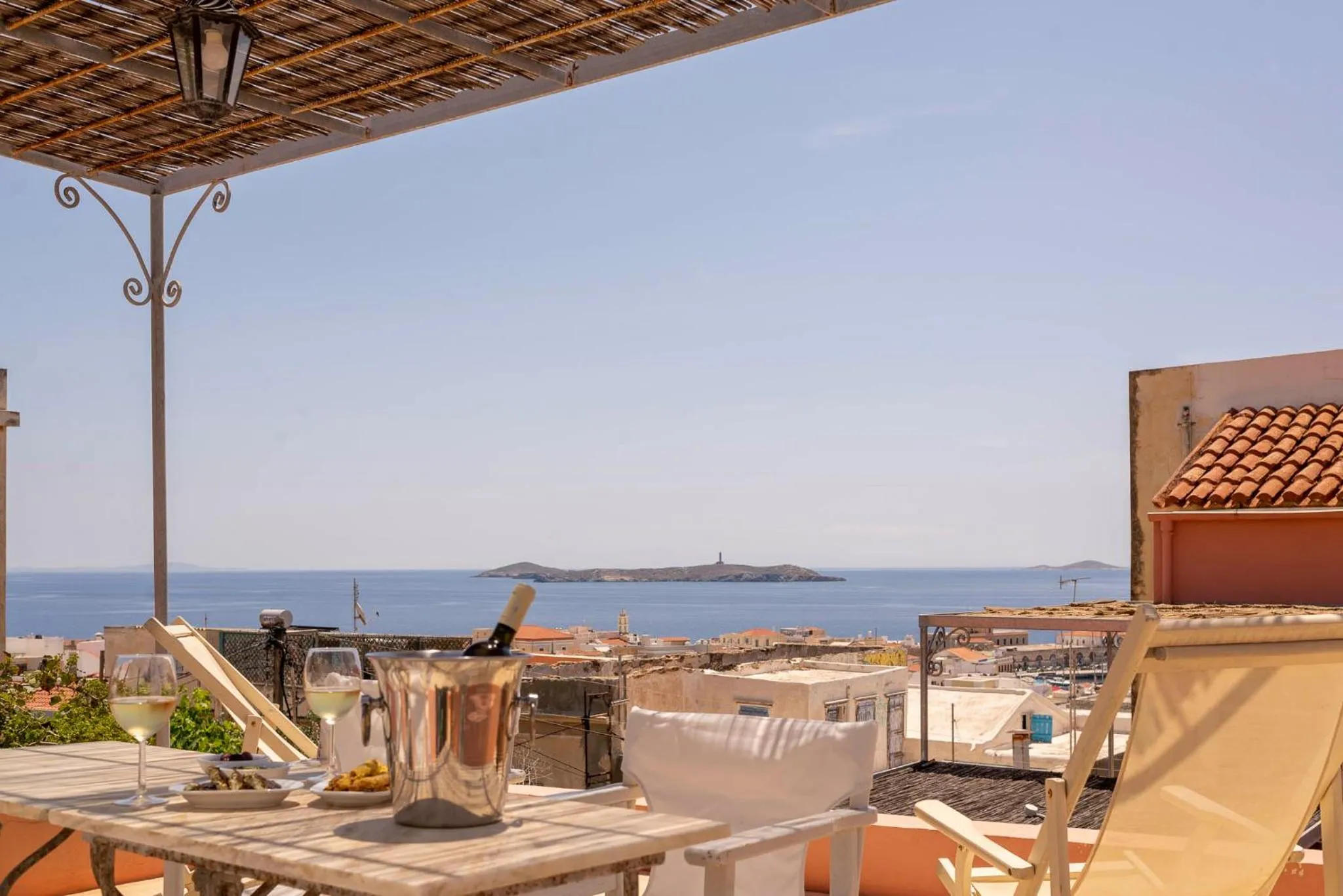 Balcony/Terrace in Villa Maria-Syros